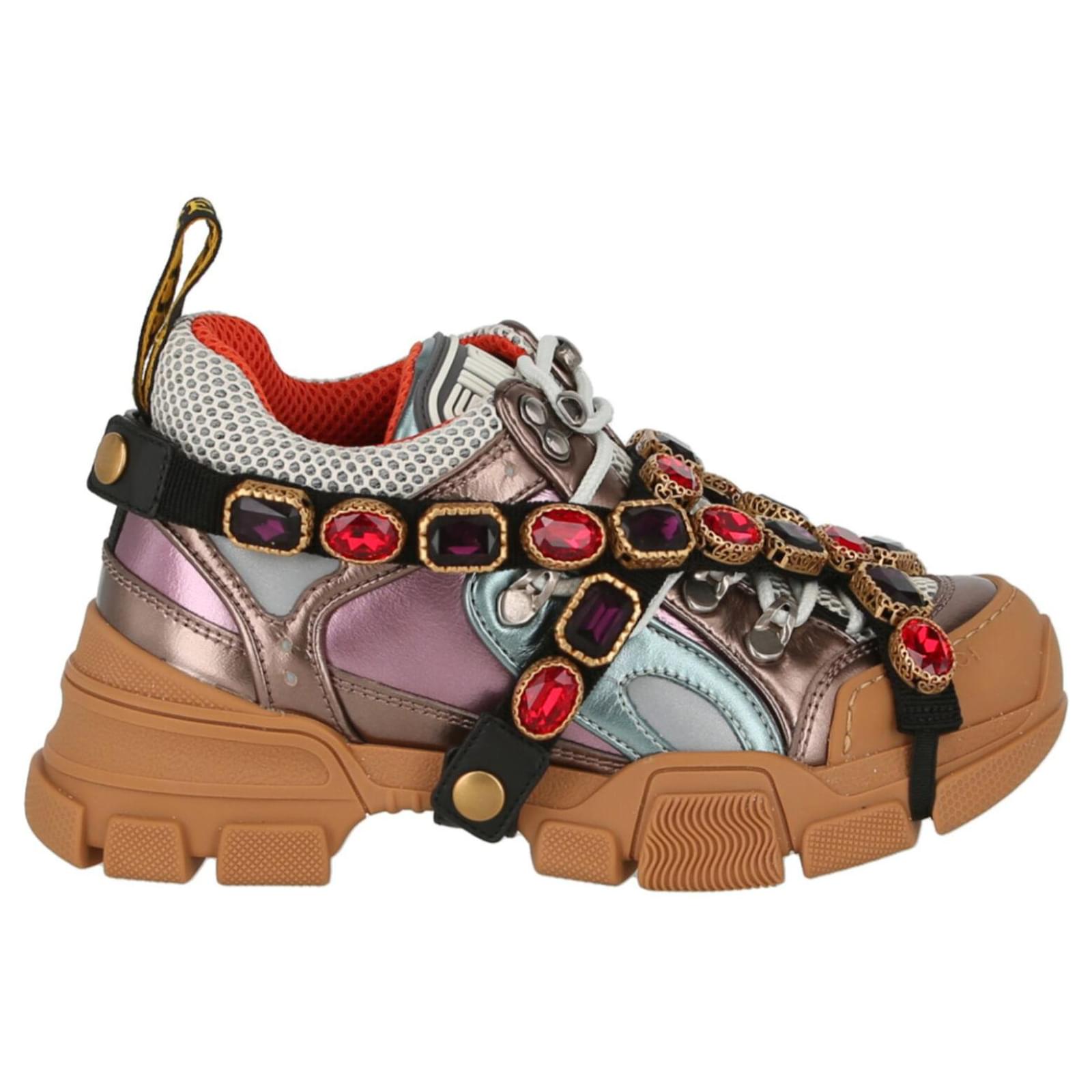 Gucci Flashtrek Chunky Leather Sneakers ref.698867 - Joli Closet