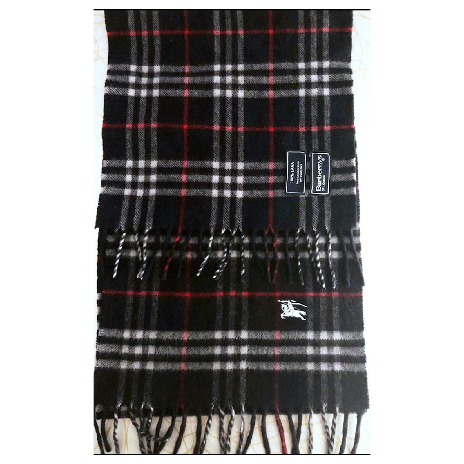 Burberry Hombres bufandas Negro Lana  - Joli Closet