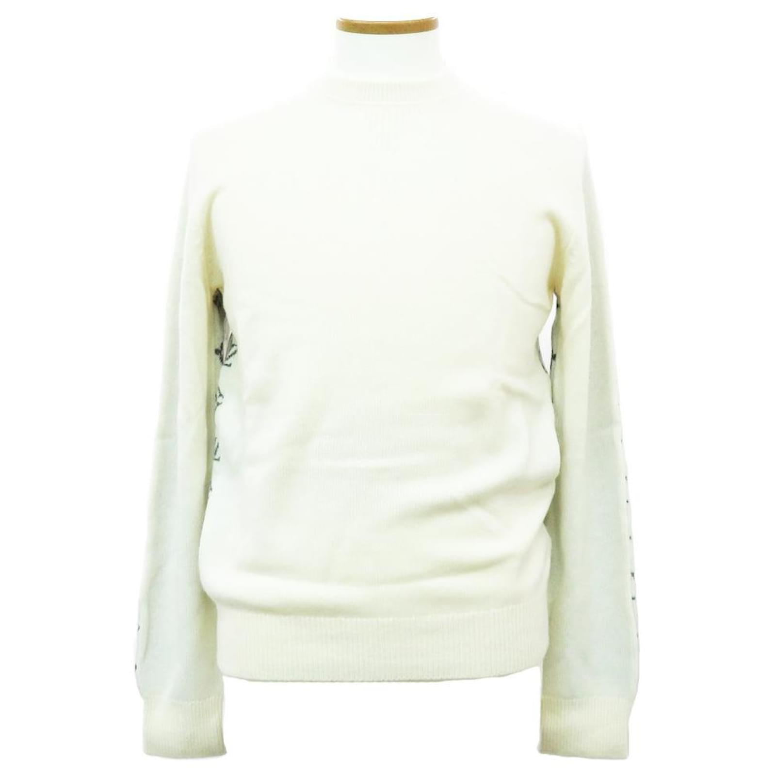 Louis Vuitton Monogram Sweater White Grey Cashmere ref.699467