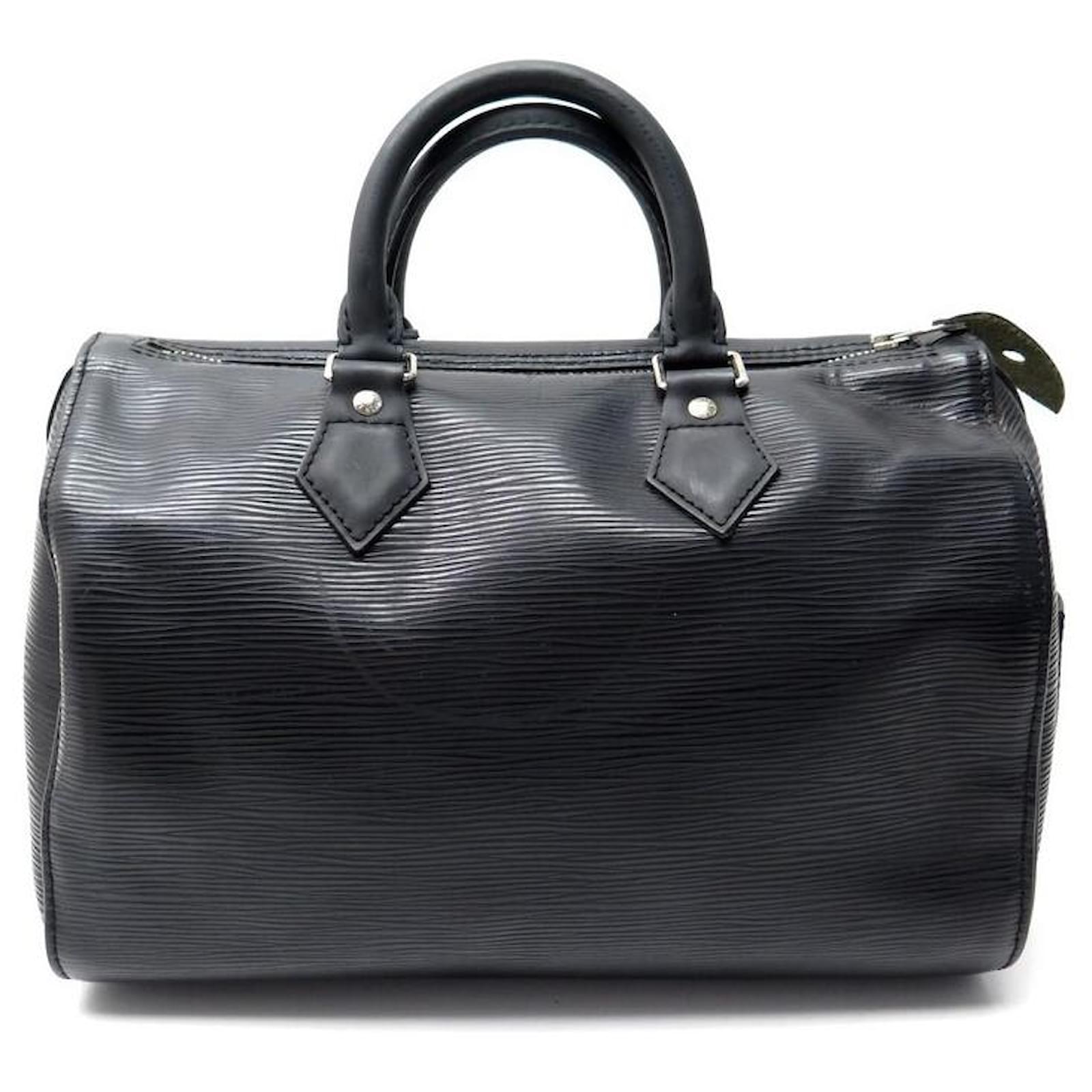 2008 LOUIS VUITTON Black Epi Leather Speedy 30 Handbag