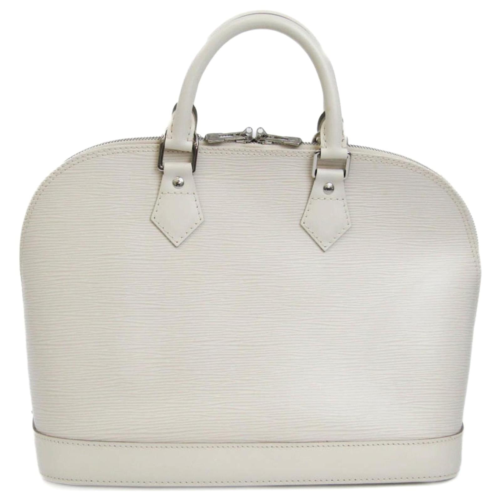 sac a main louis vuitton alma pm en cuir epi blanc