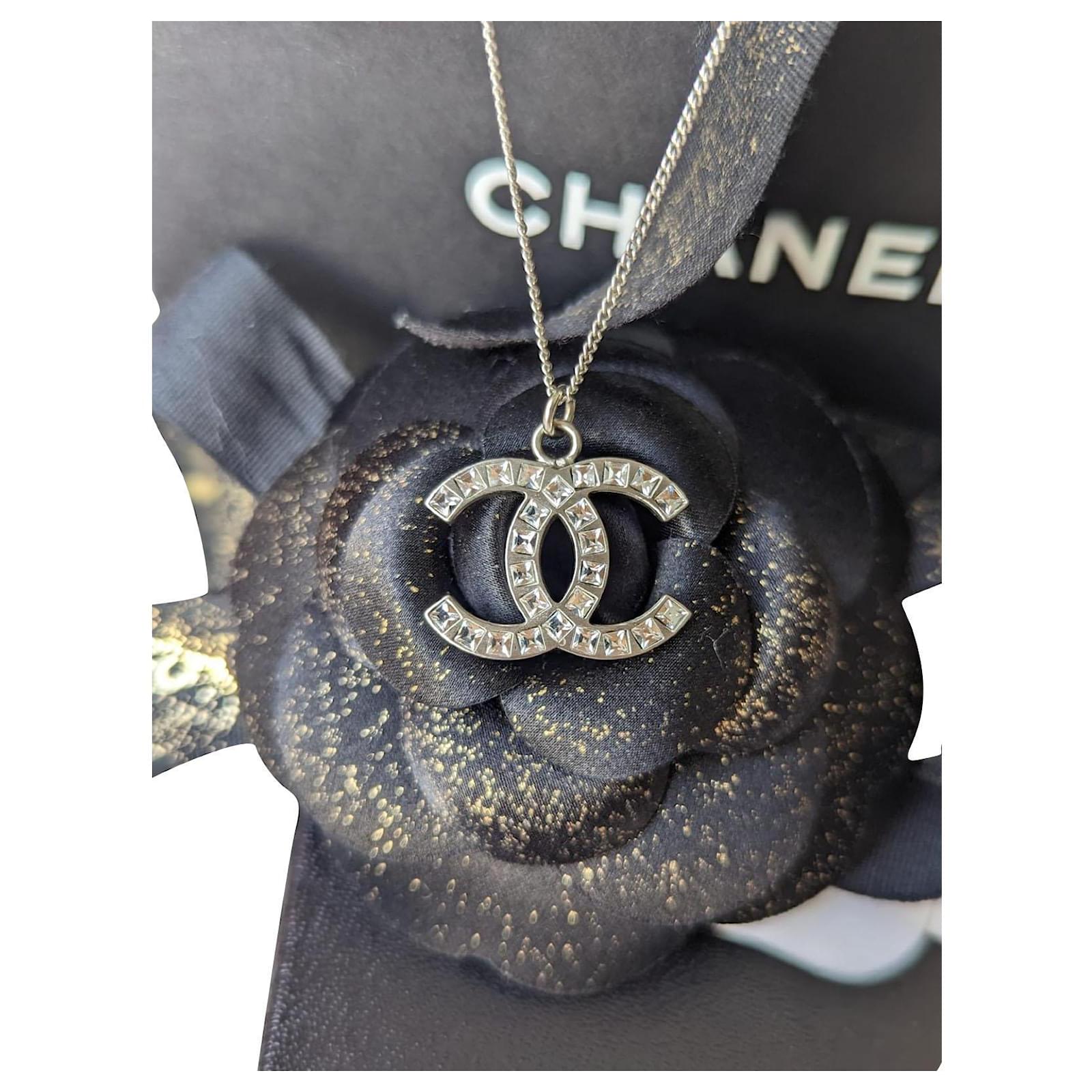 Chanel 23P Collections 2023 Crystal CC Gold Chain Pendant Necklace BNIB