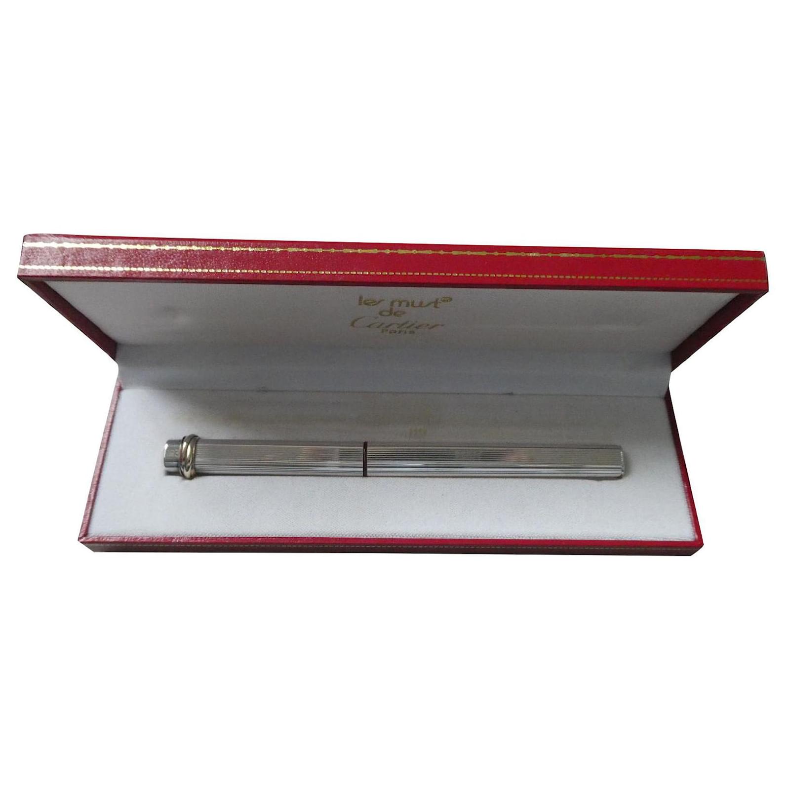 cartier trinity gold fountain pen 3 new gold with box never used Silver