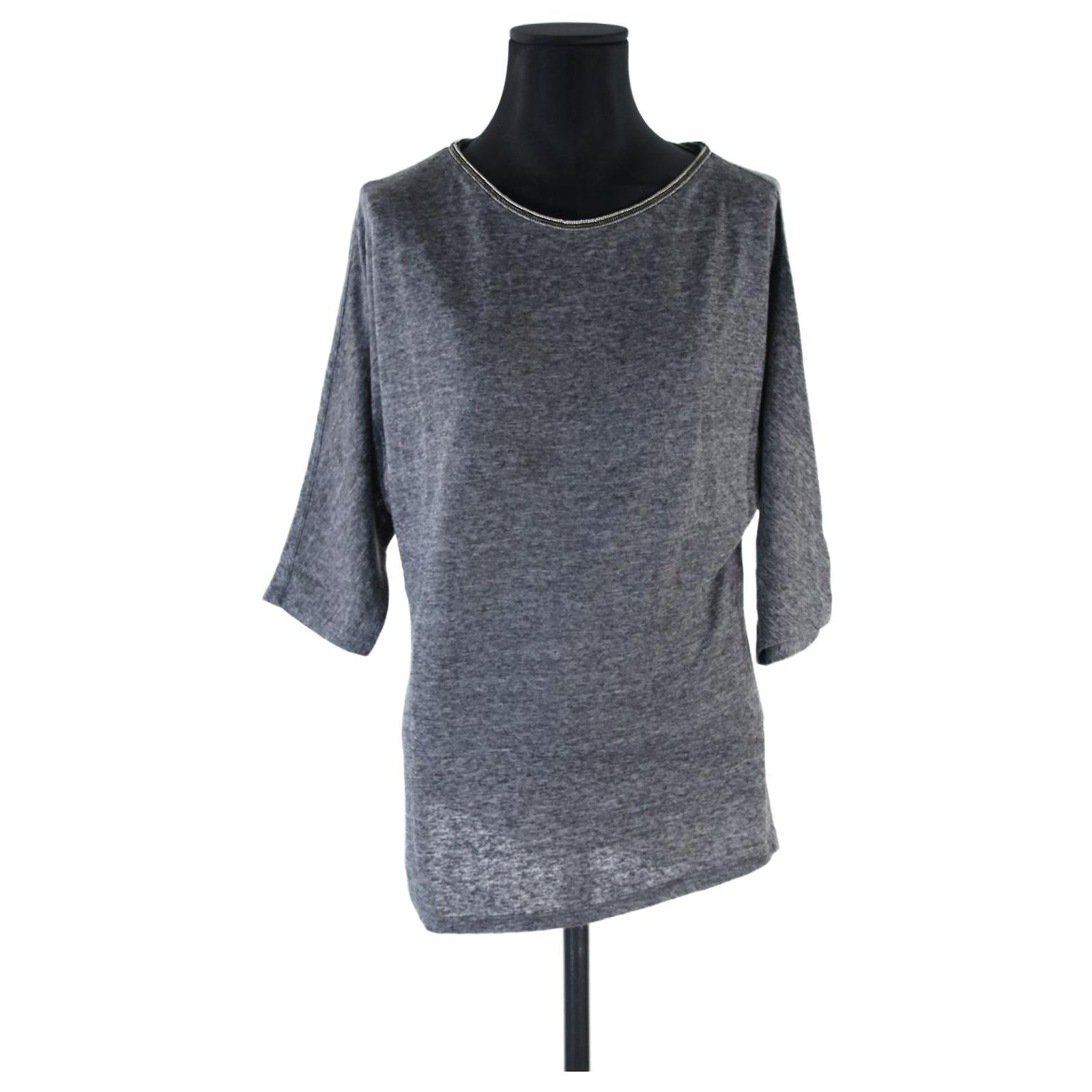 Top Sandro En Soie 100% - Taille 1 (équivalent 36) - Occasion En Très Bon état