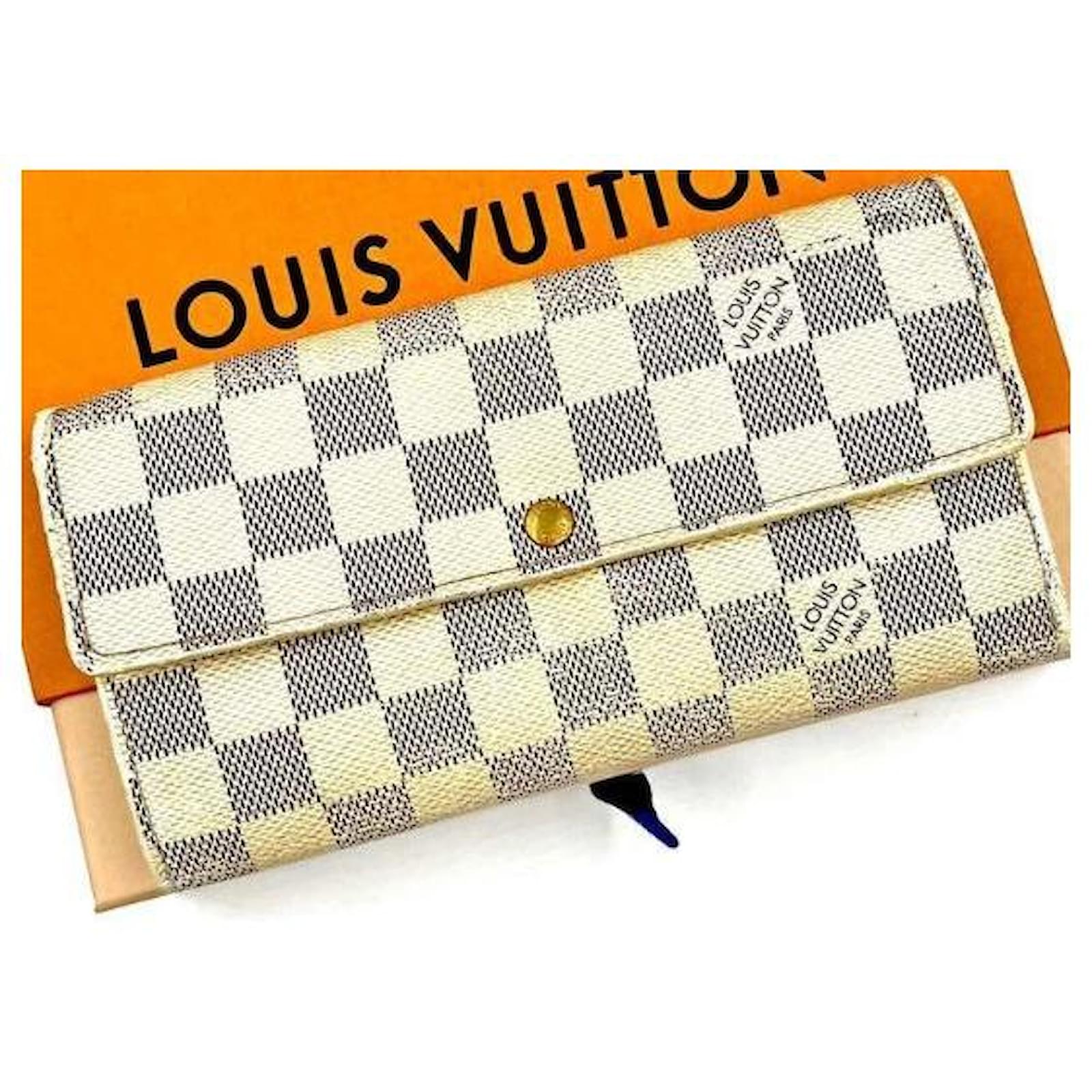 Authentic Louis Vuitton Sarah Damier Azur Wallet Damier ebene Leather  ref.701985 - Joli Closet