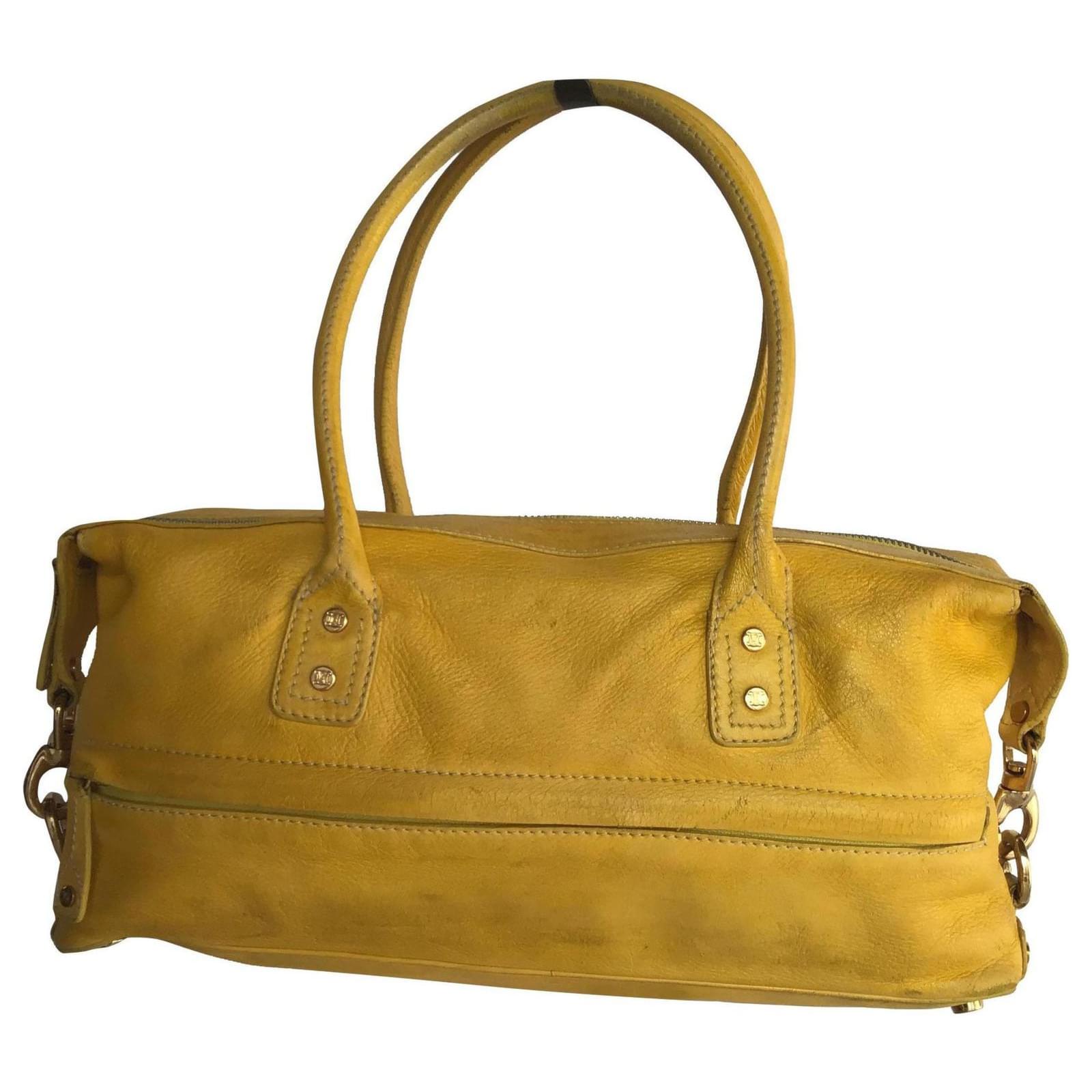 Céline Celine handbag Yellow Leather ref.702013 Joli Closet