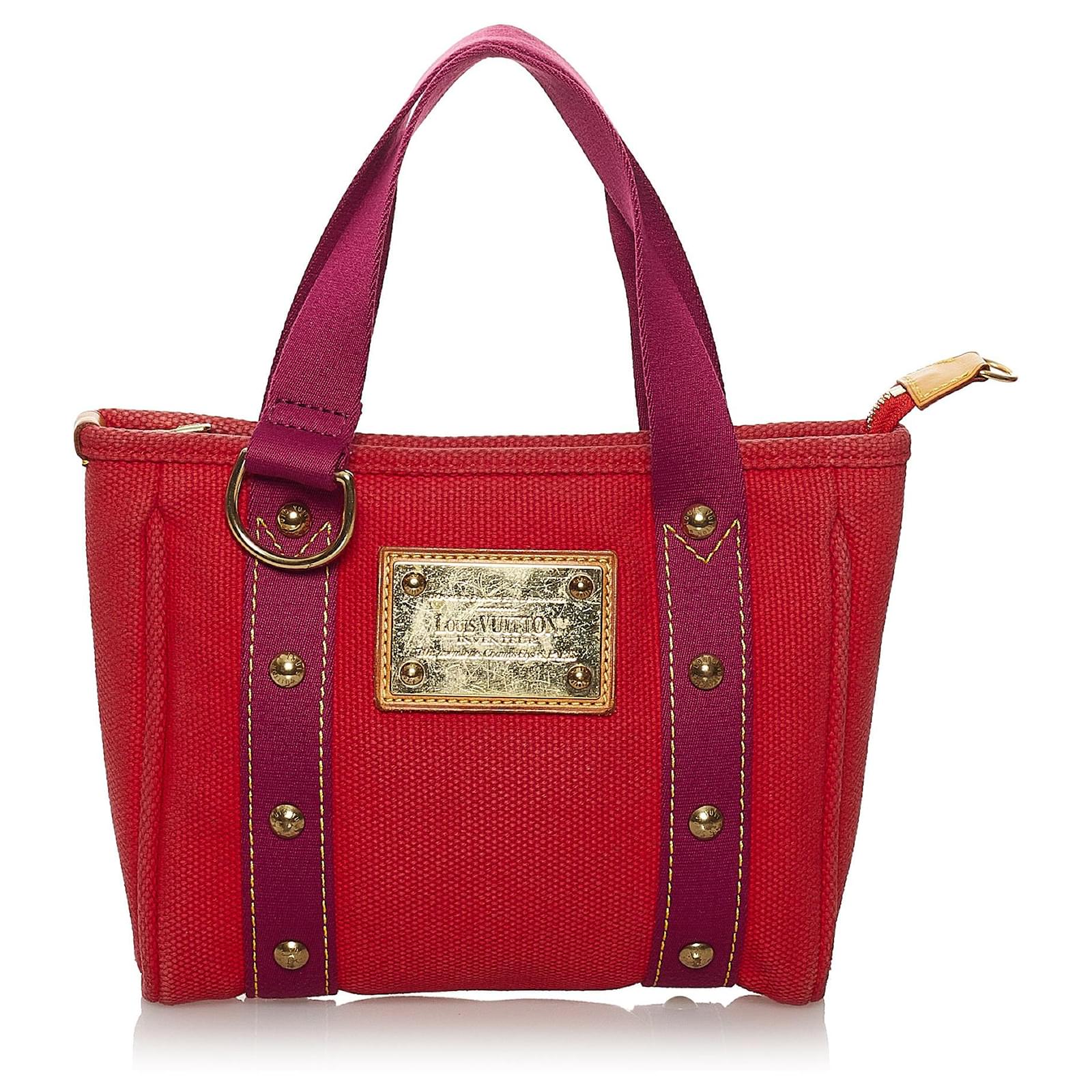 Louis Vuitton Antigua Cabas PM Red Cloth ref.703010 - Joli Closet