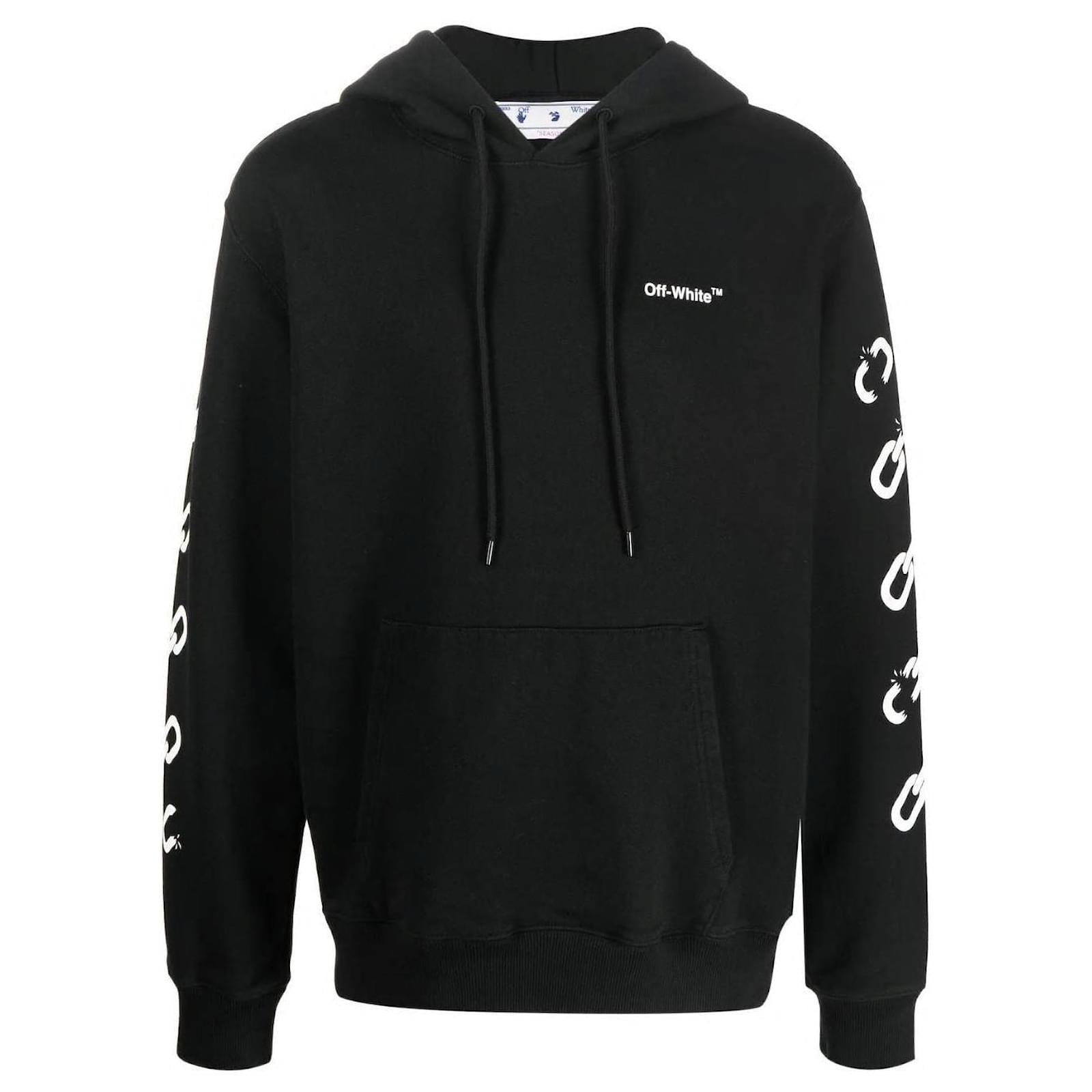 Off White Off-White Chain Arrow Hoodie Black Cotton ref.703146 - Joli Closet