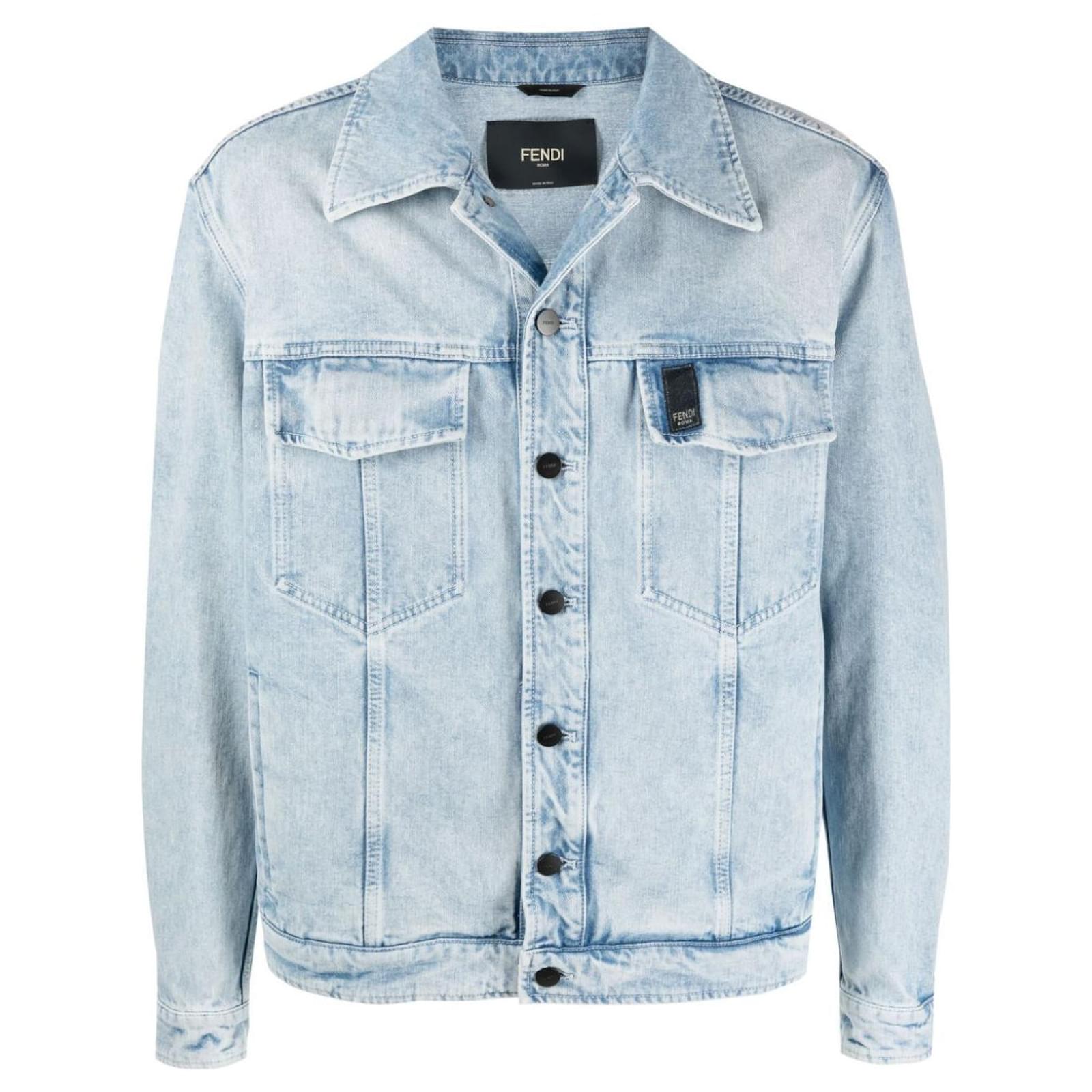 Fendi Blue Denim Jacket ref.703150 - Joli Closet