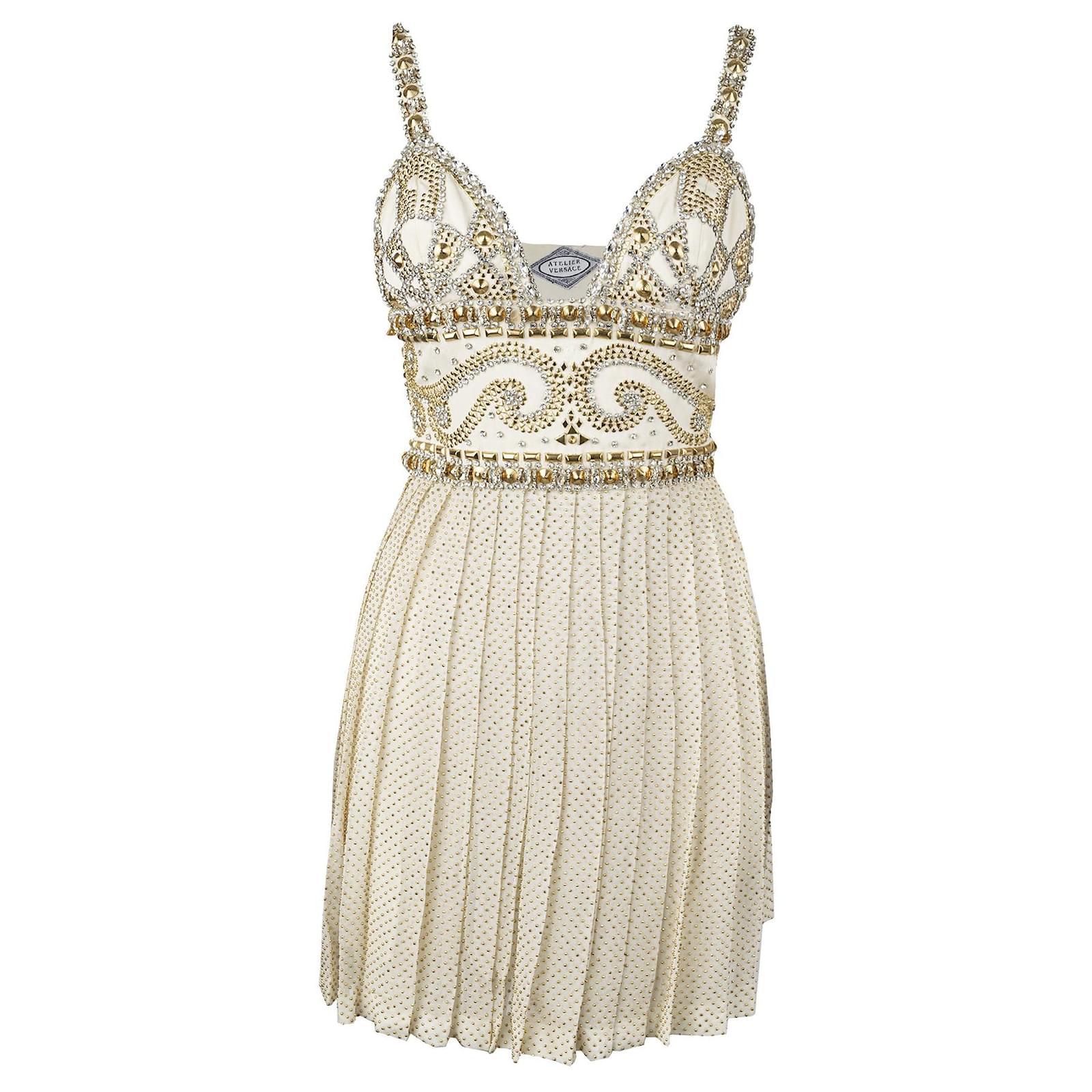 Versace Atelier Pleat Dress (Sold) - Joli Closet Versace Atelier Pleat Dress (Sold) - Joli Closet