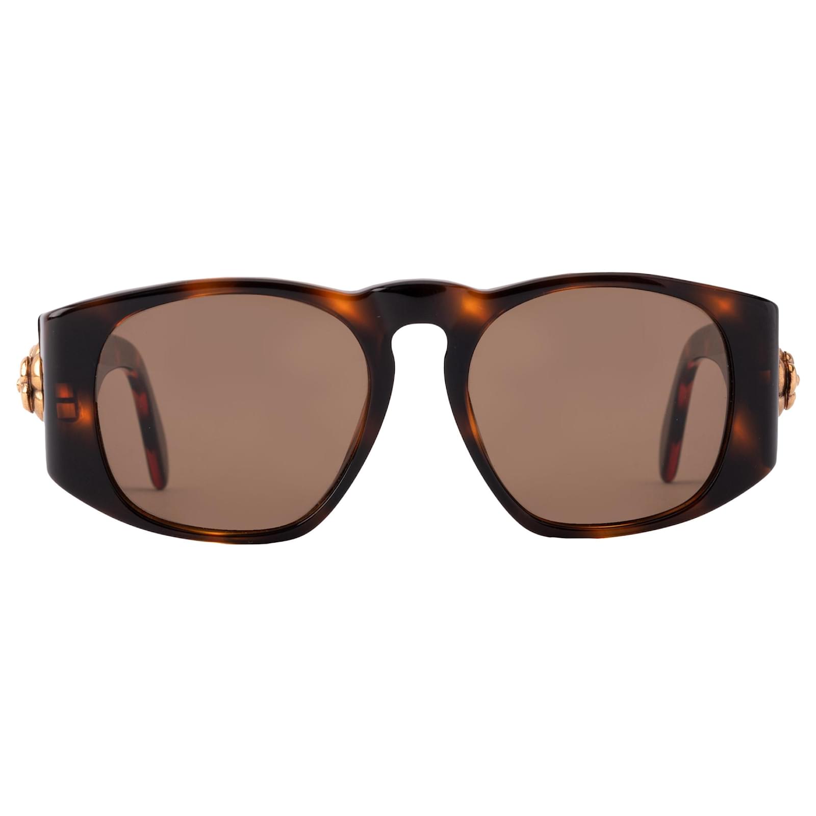 Chanel Square-Frame Sunglasses Golden Acetate ref.703323 - Joli Closet