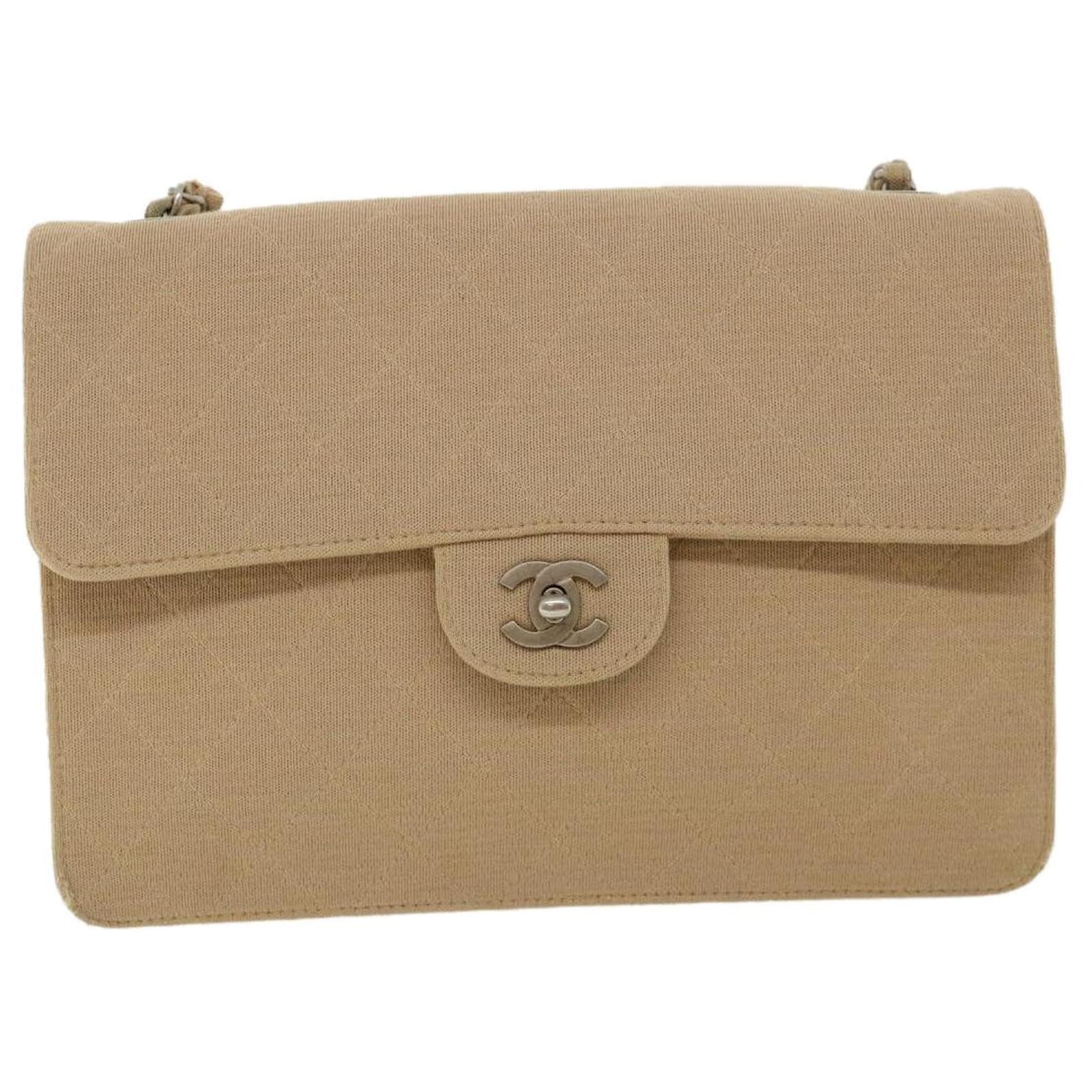 Pochette Chaîne 47 Cm En Cuir Imitation, Marron/gris, Anses Et épaule, Neuve
