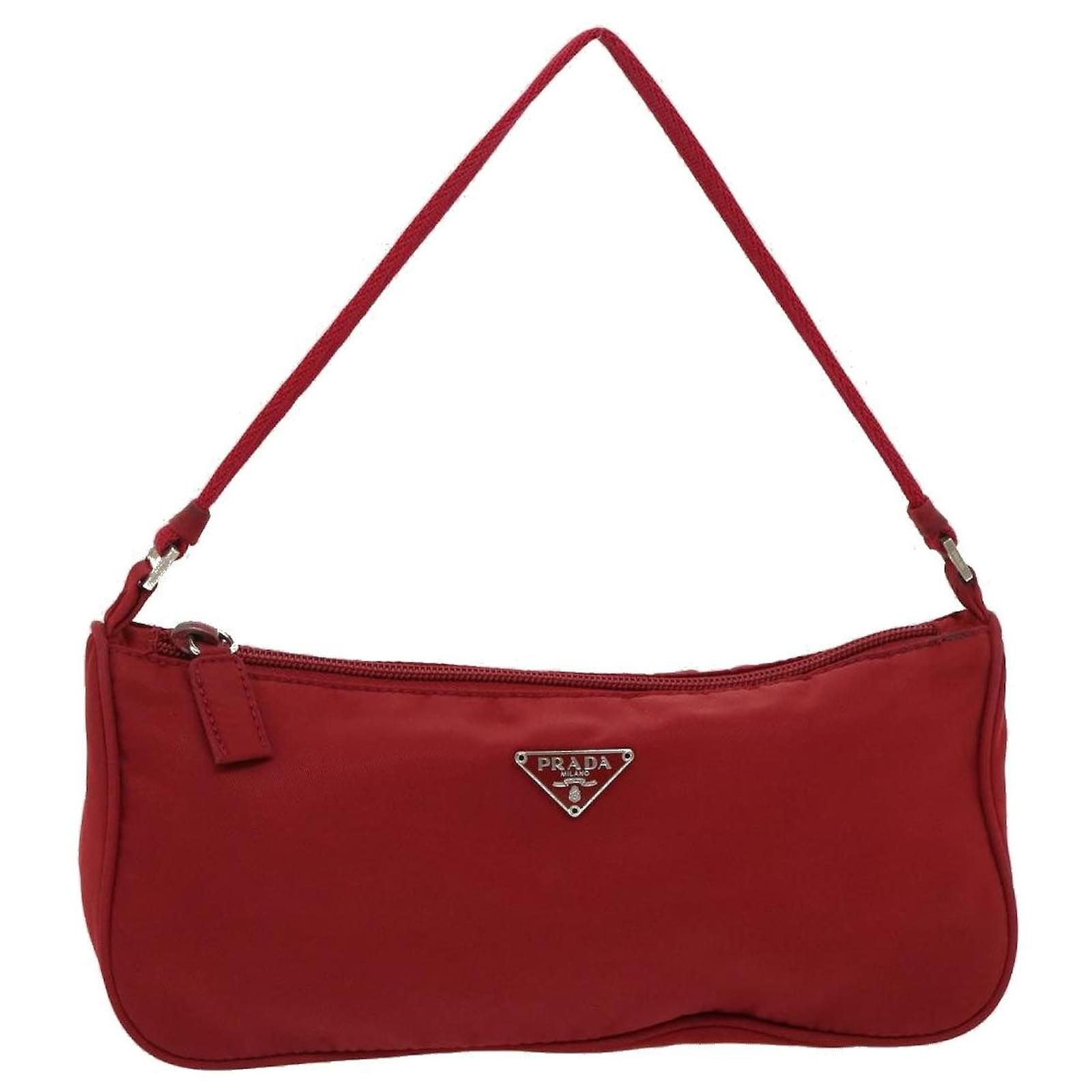 Prada | Bags | Prada Fiery Red Saffiano And Leather Wallet With Shoulder  Strap | Poshmark