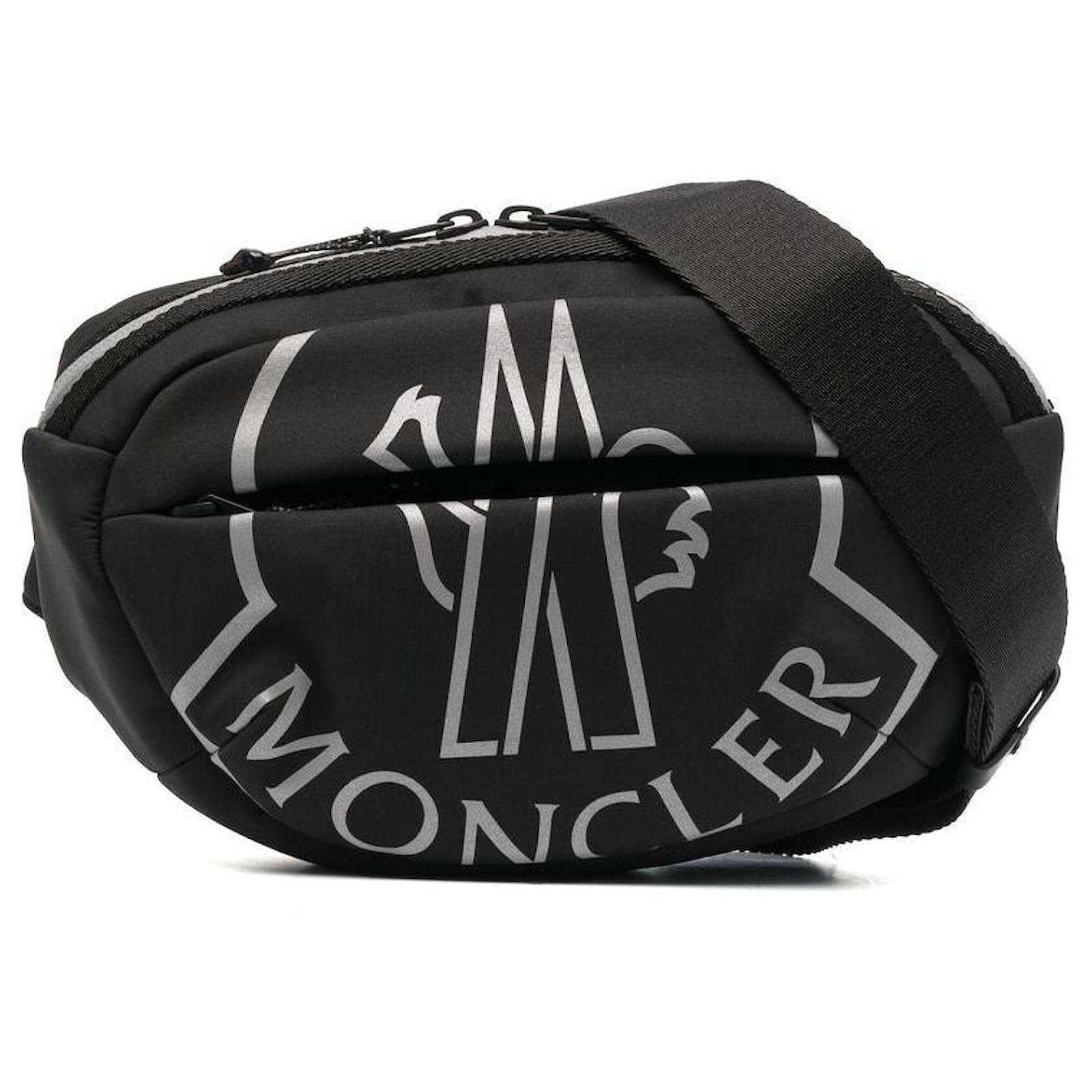 Moncler Logo-print Belt Bag Black Polyester ref.703829 - Joli Closet