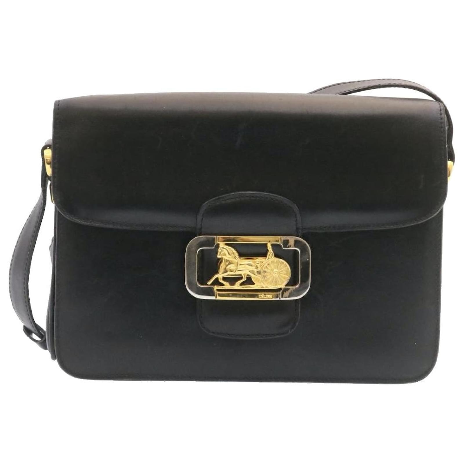 Céline shoulder bag Black Leather ref.703938 Joli Closet
