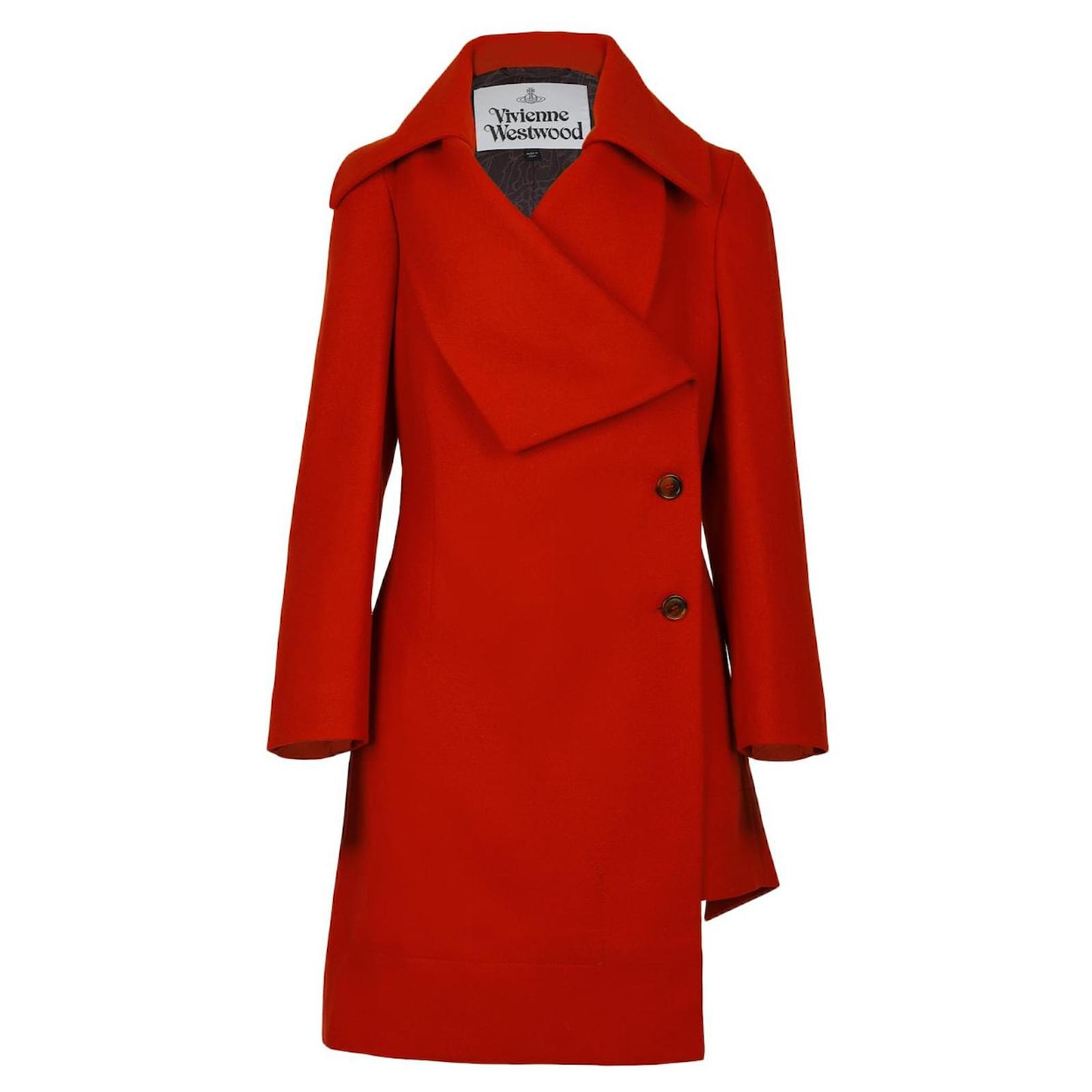 Vivienne Westwood Mirror Coat Orange Wool ref.704073 Joli Closet