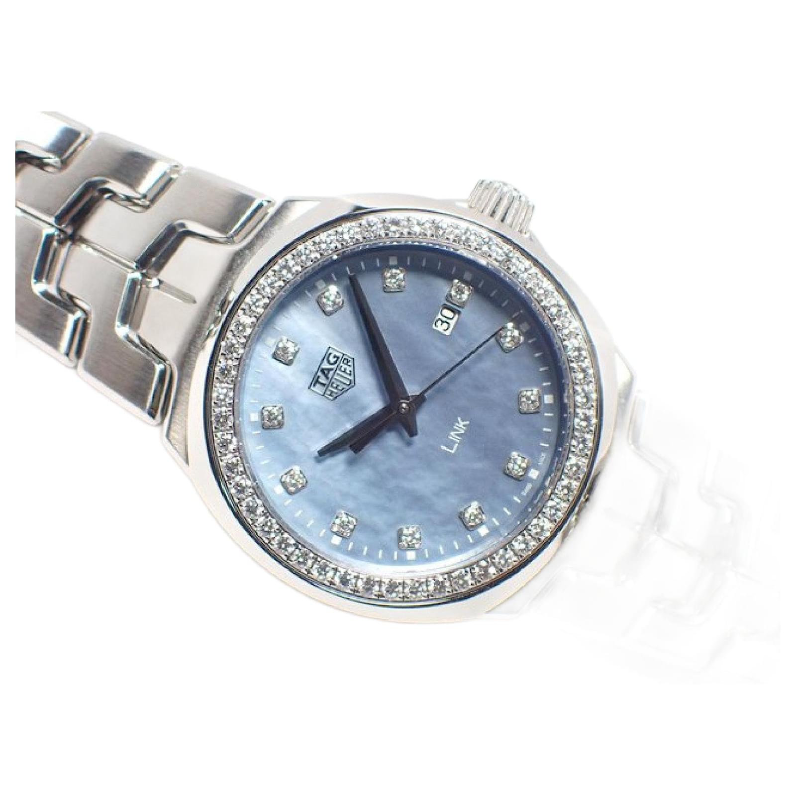 TAG HEUER LINK blueMOP bezel diamond 12P index diamond Womens Womens