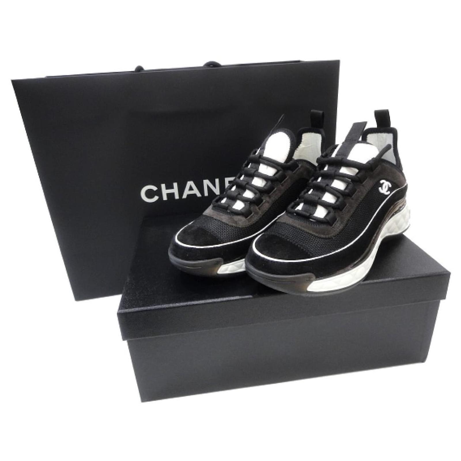 Tenis Chanel Feminino Preto Chanel Couro Tenis Chanel Preto