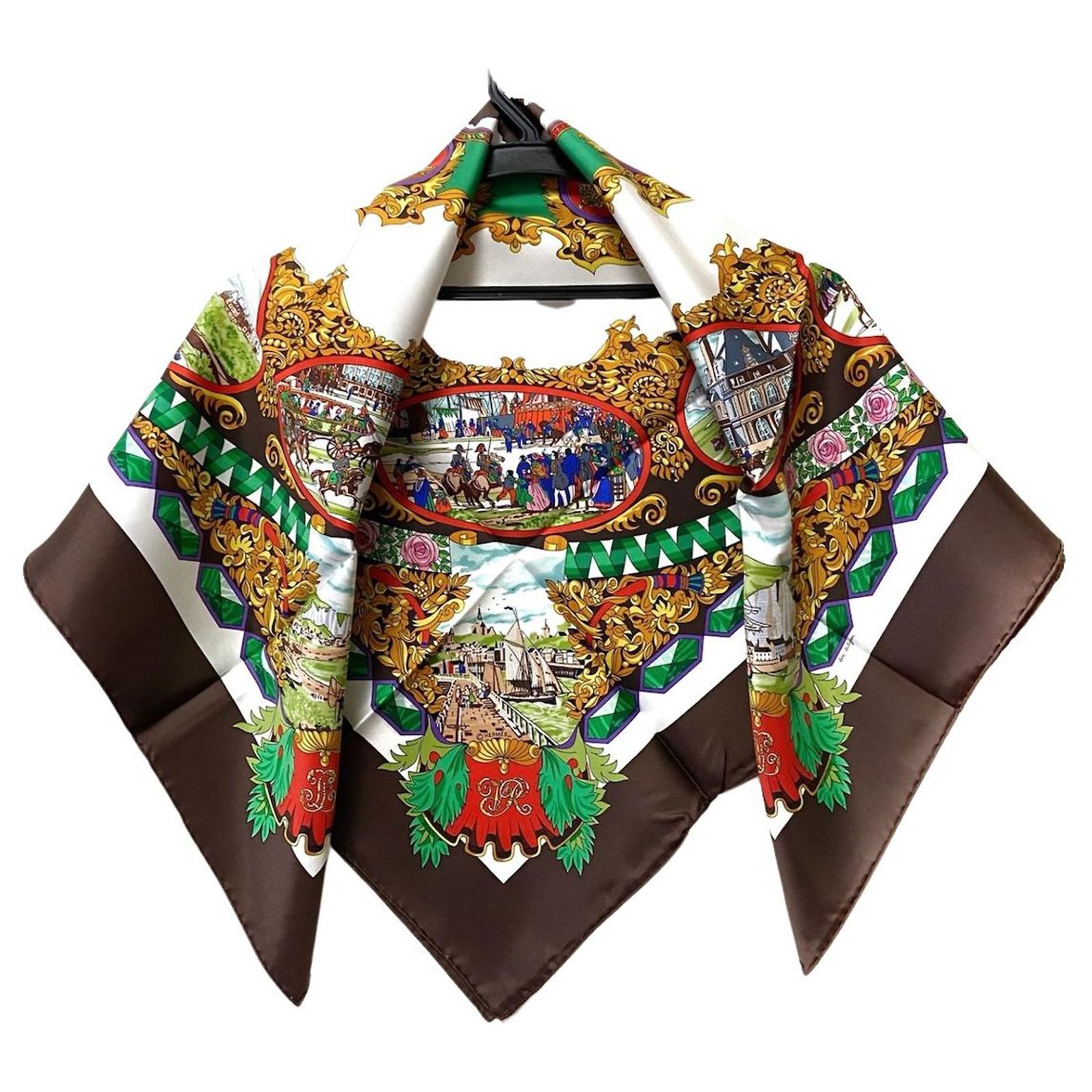 Carré Hermès 90 "La Vallée De Cristal" - 100% Soie Multicolore - Neuf Avec étiquettes Et Boîte