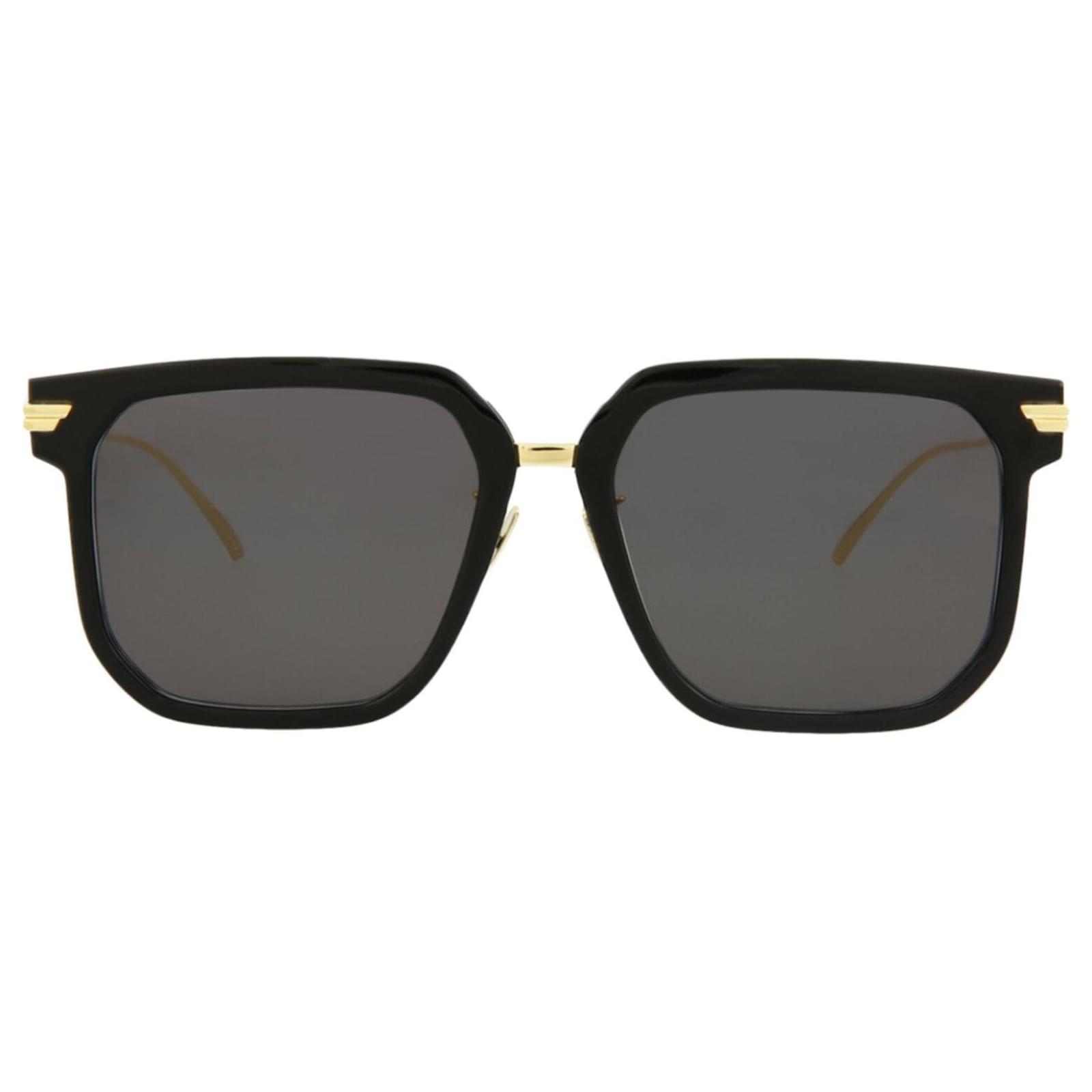 Bottega Veneta Square-Frame Acetate Sunglasses Black Cellulose fibre ref.705385 - Joli Closet