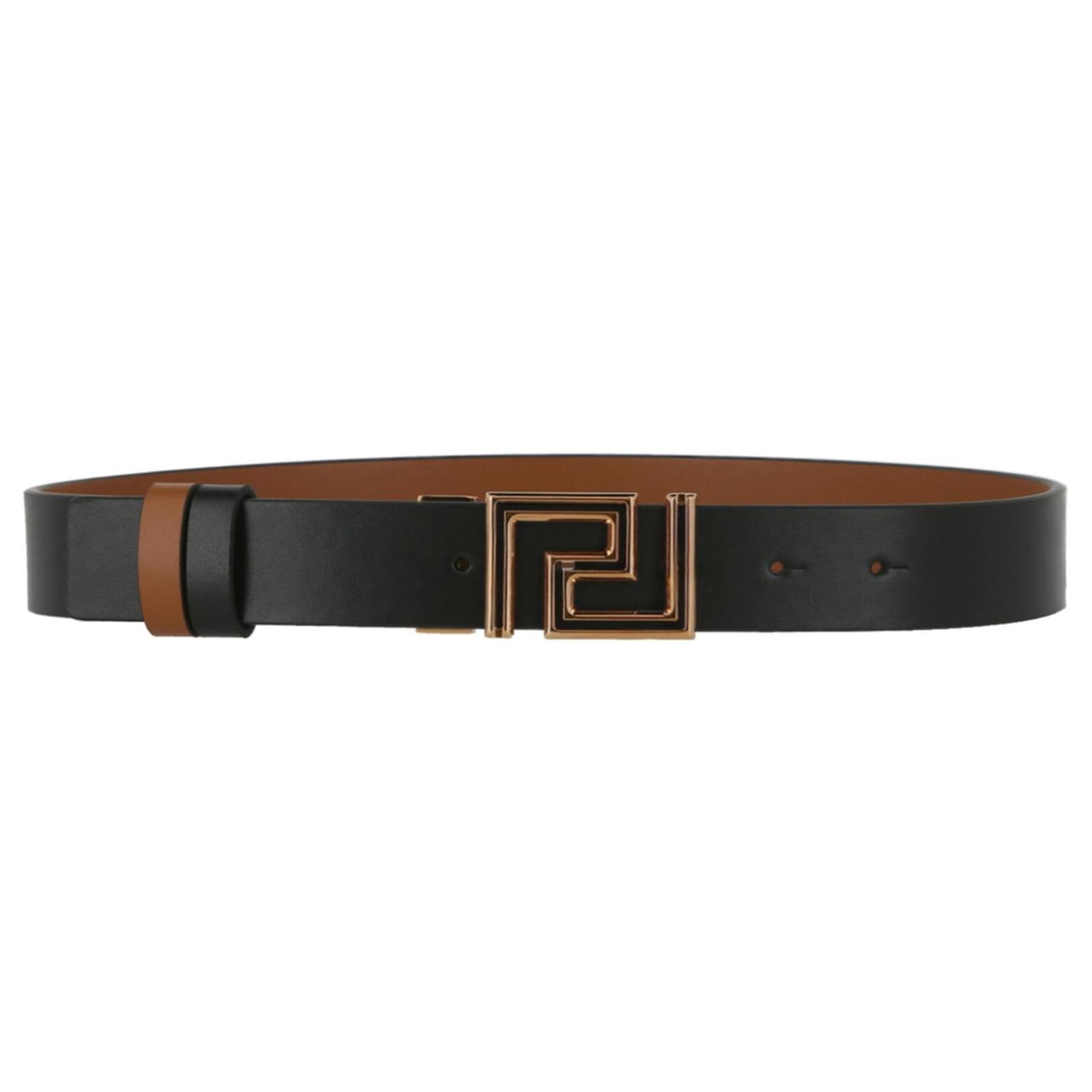 Versace Greca Reversible Leather Belt Multiple colors Pony-style