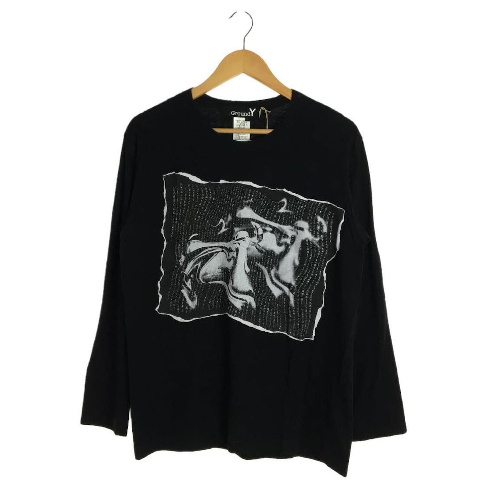 Yohji Yamamoto *Ground Y Long sleeve T-shirt Black Cotton ref