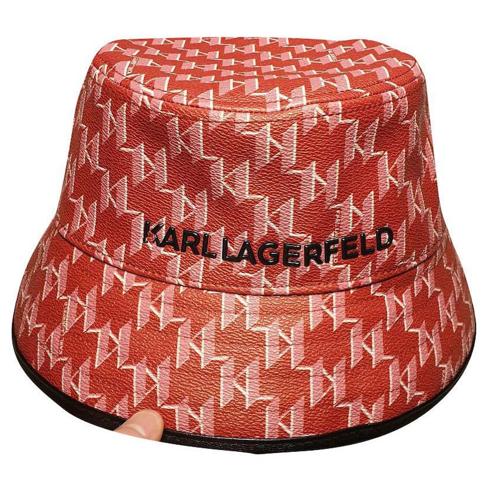 Bob Karl Lagerfeld monogram red unisex Pink Synthetic ref.706139