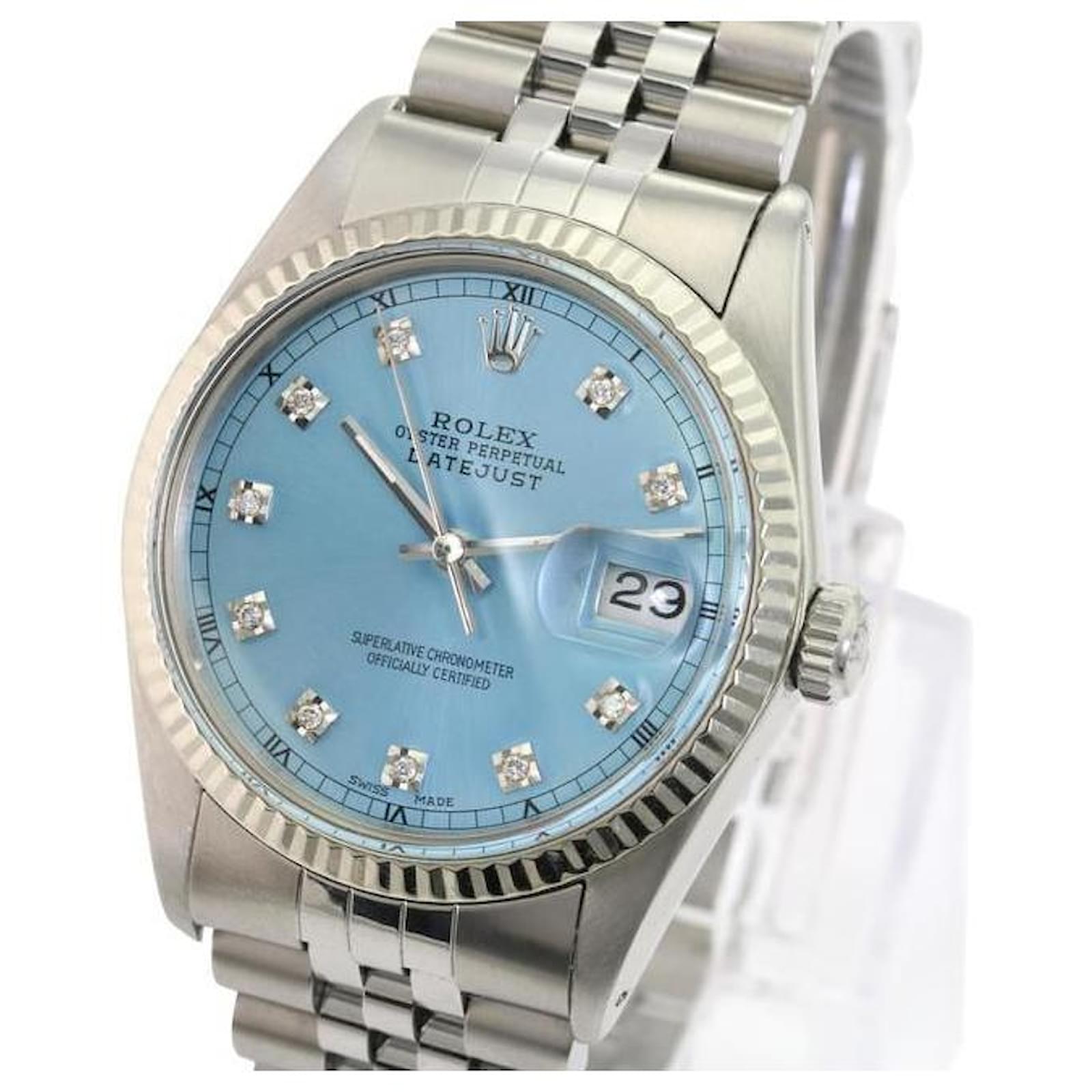 Ice blue rolex on sale datejust