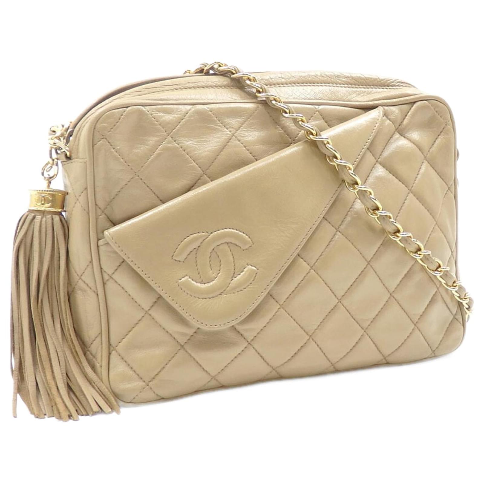 Chanel camera Beige Leather ref.706725 Joli Closet