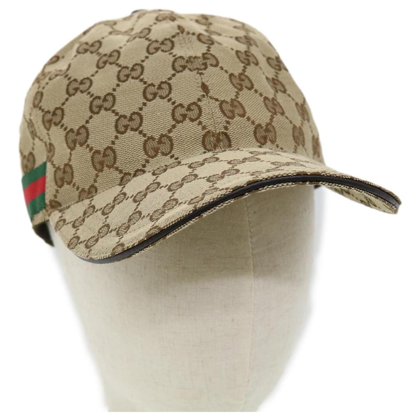 Gucci GG Canvas Baseball Hat Beige/Brown