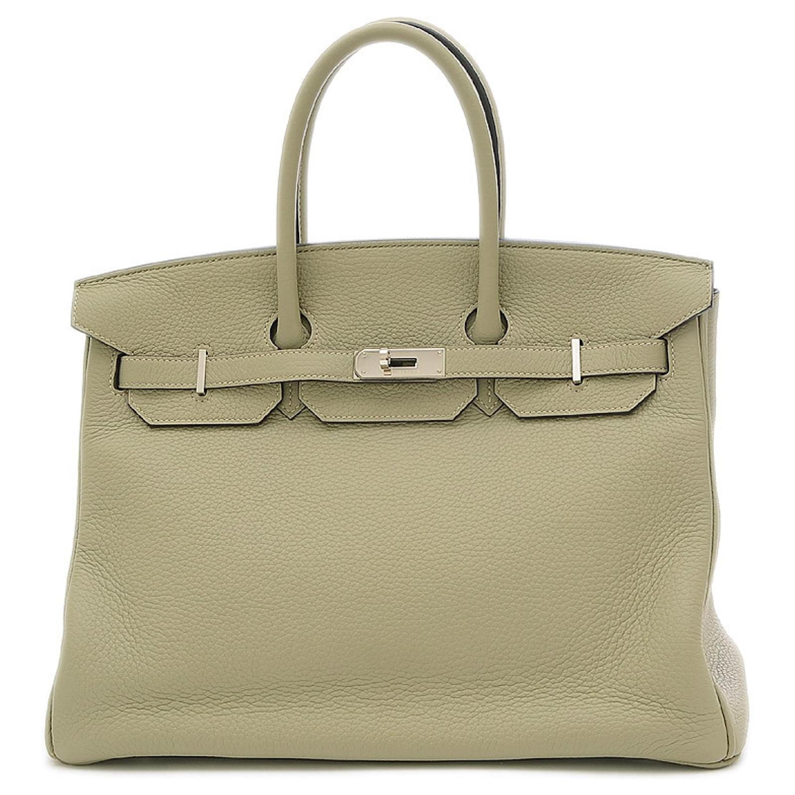 Hermès HERMES BIRKIN 35 Khaki Leather ref.707139 Joli Closet