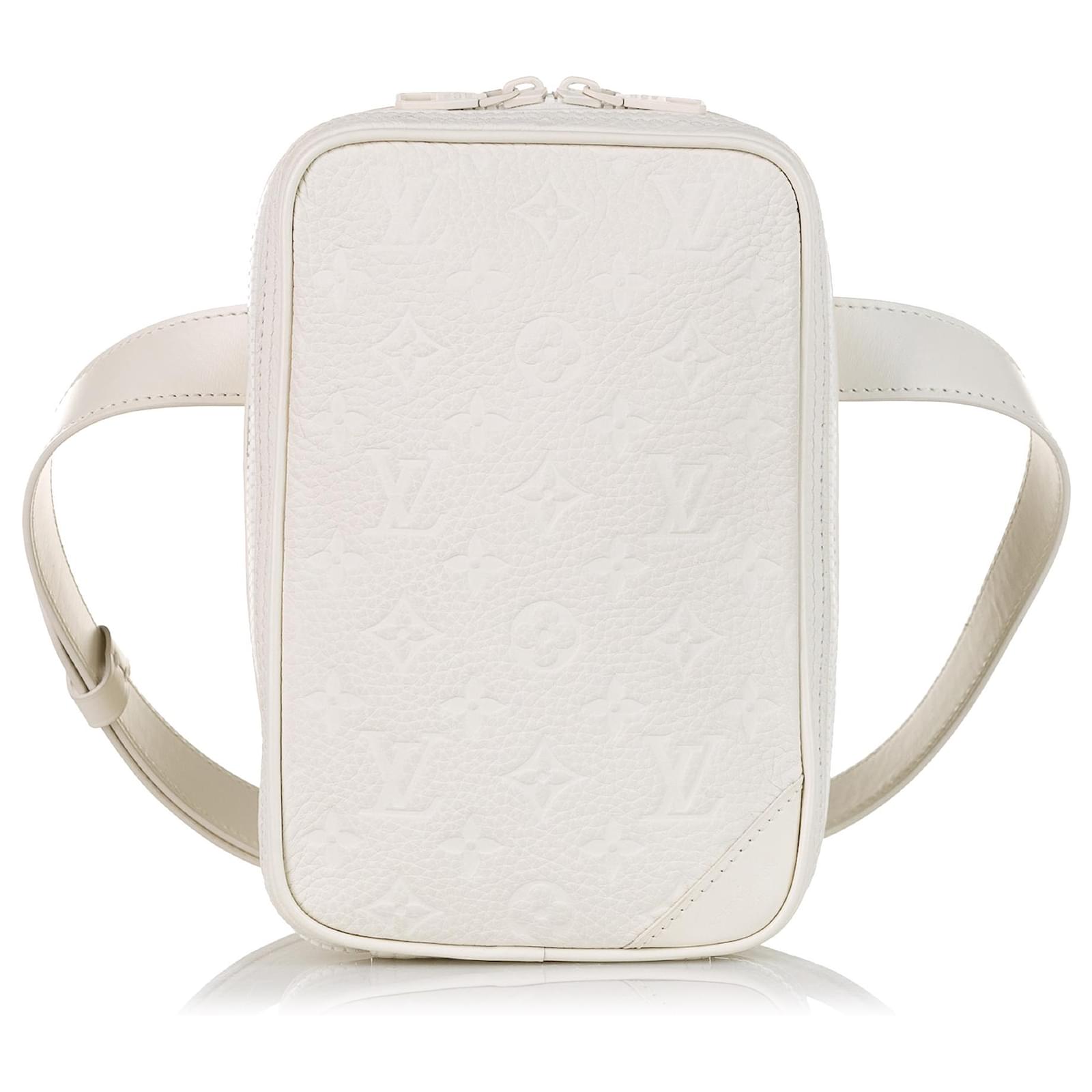 White Louis Vuitton Monogram Taurillon Volga Clutch Bag
