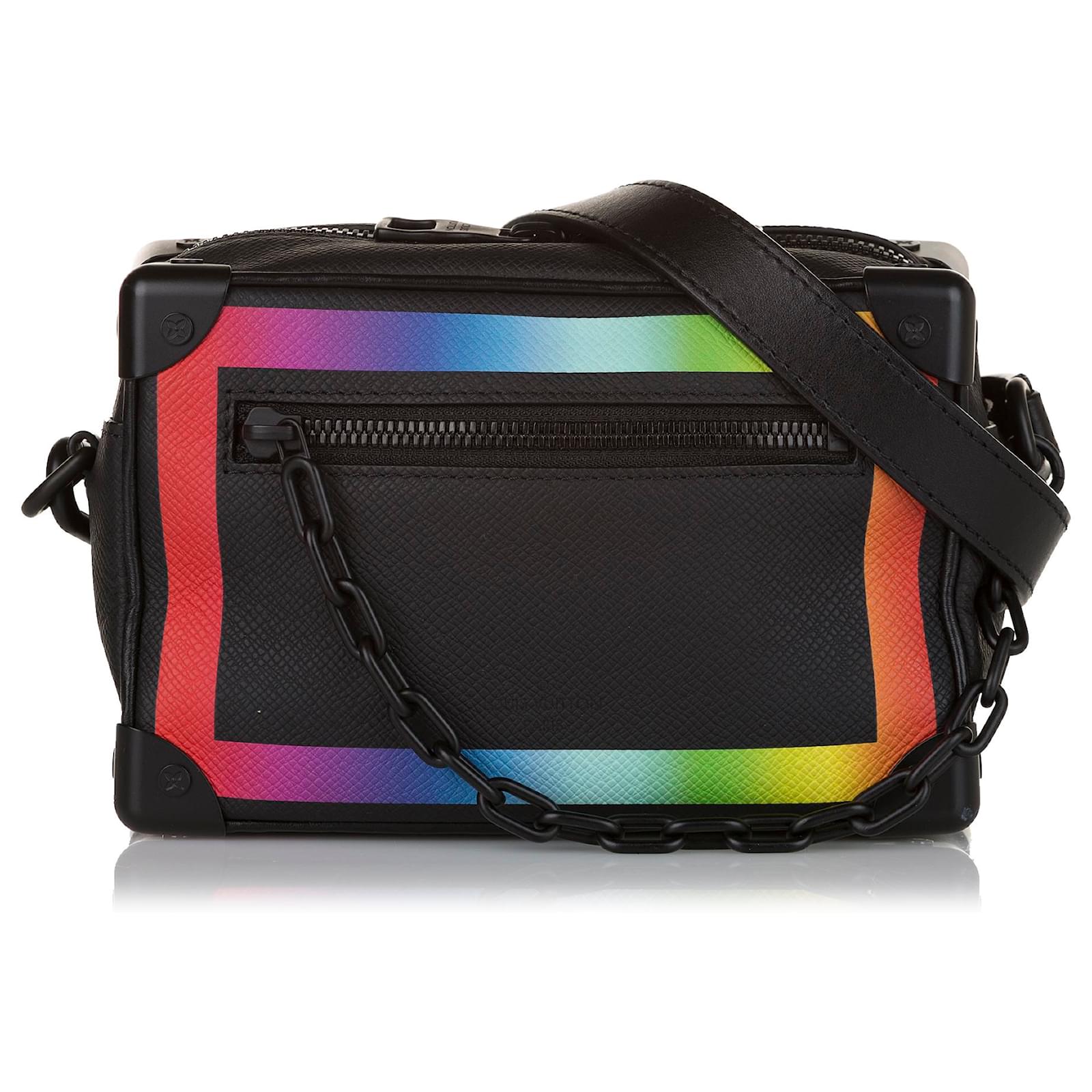 Louis Vuitton Brown Taiga Rainbow Soft Trunk Black Multiple colors Leather  ref.707407 - Joli Closet