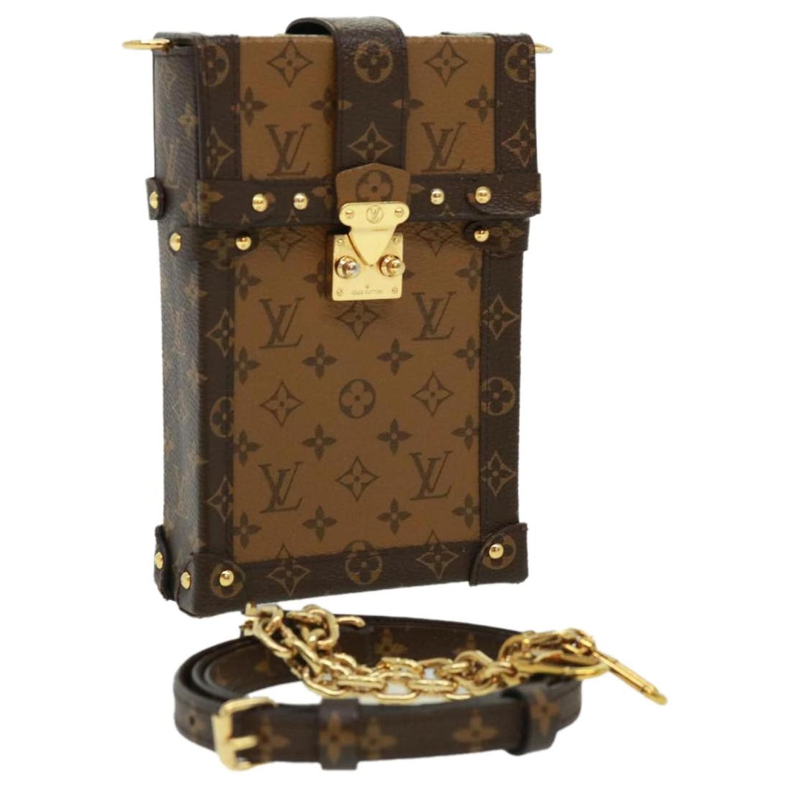 Handbags Louis Vuitton Louis Vuitton Reverse Pochette Trunk Vertical Shoulder Bag M67873 LV Auth 32652a