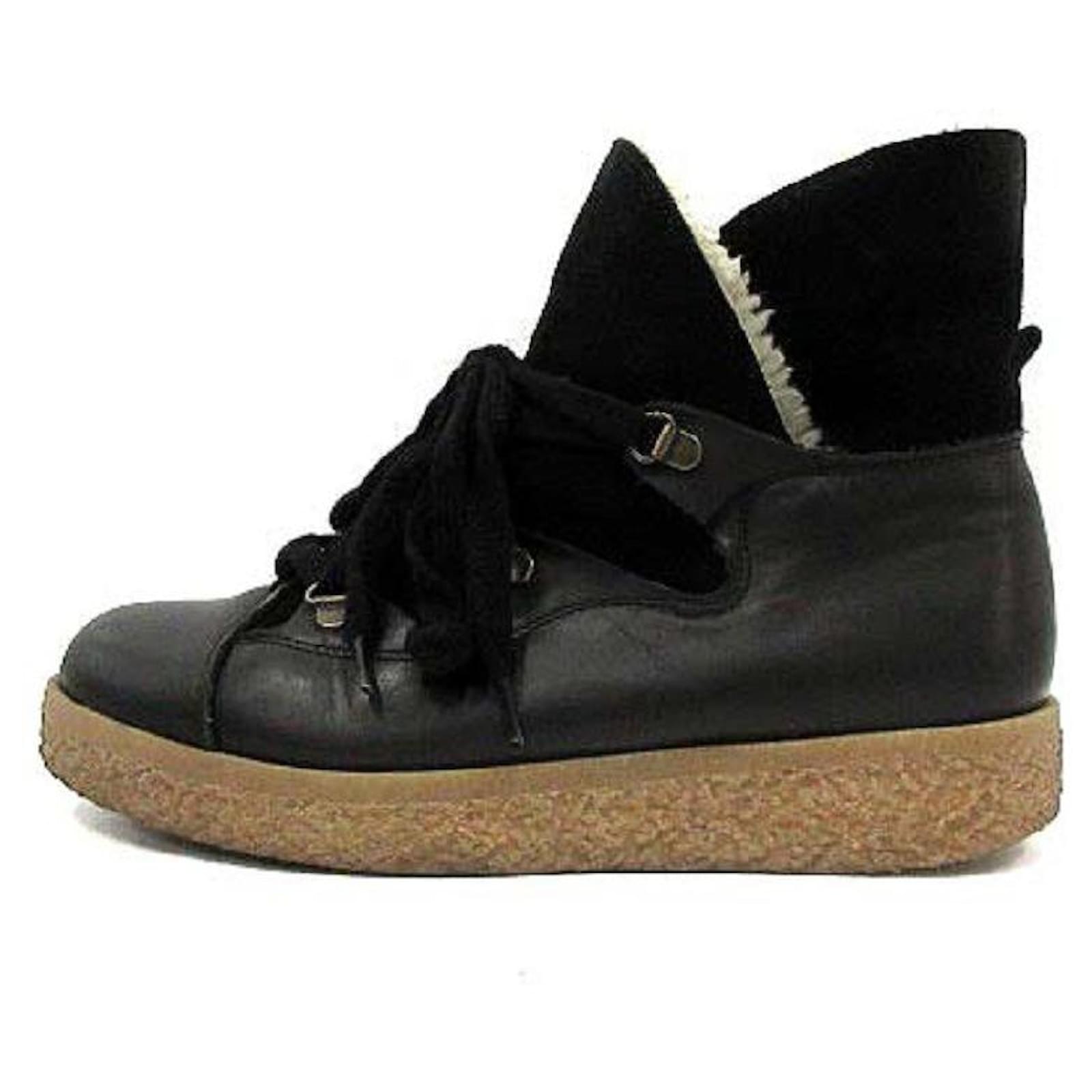 Eller Nybegynder Ansøgning GANNI High Cut Sneakers Black Suede Leather ref.707819 - Joli Closet