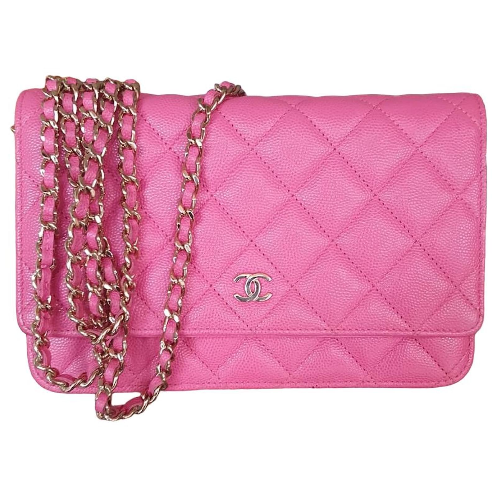 Chanel wallet on chain Pink Leather ref.707828 - Joli Closet