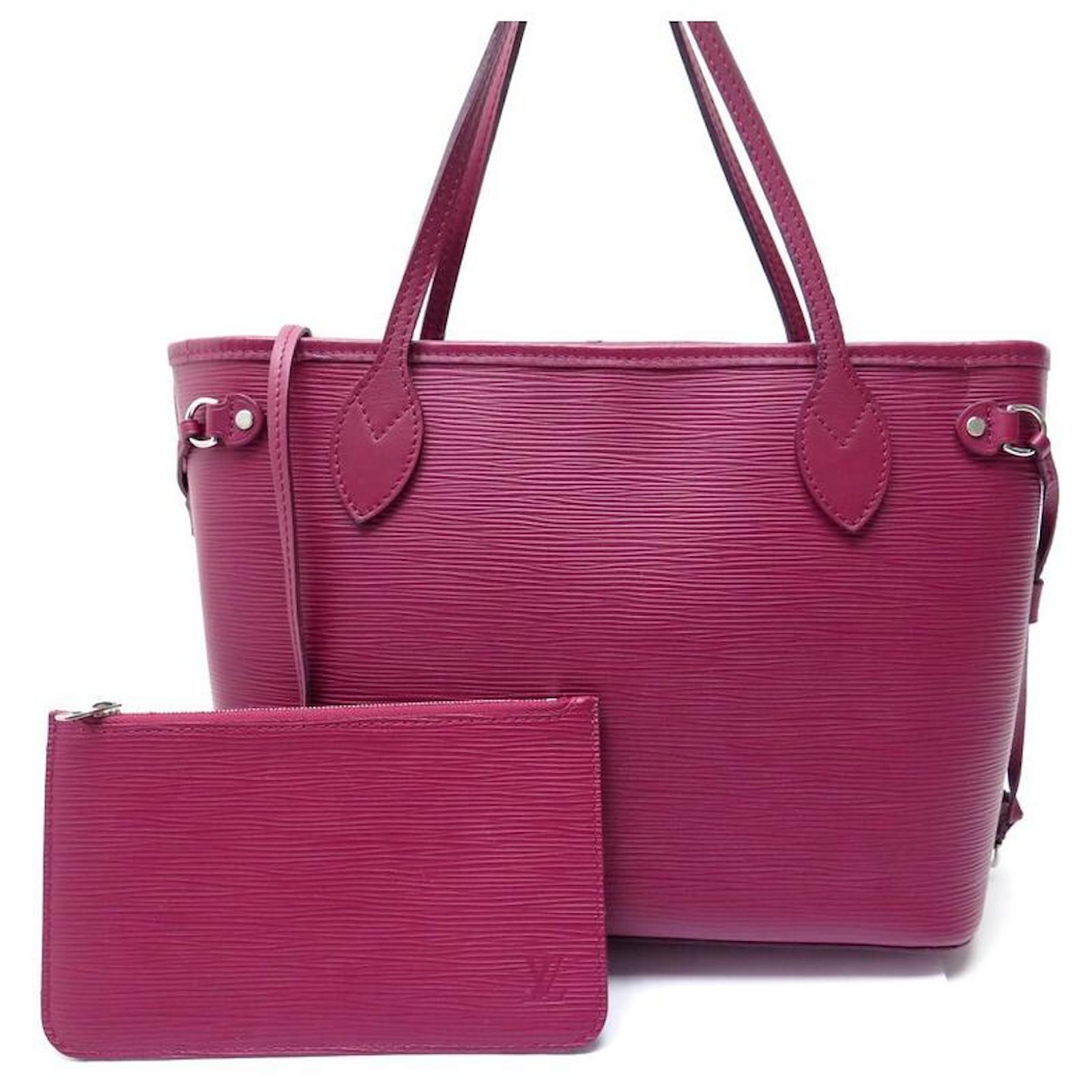 Louis Vuitton Fuchsia Epi Leather Neverfull PM Tote with Pouch ref