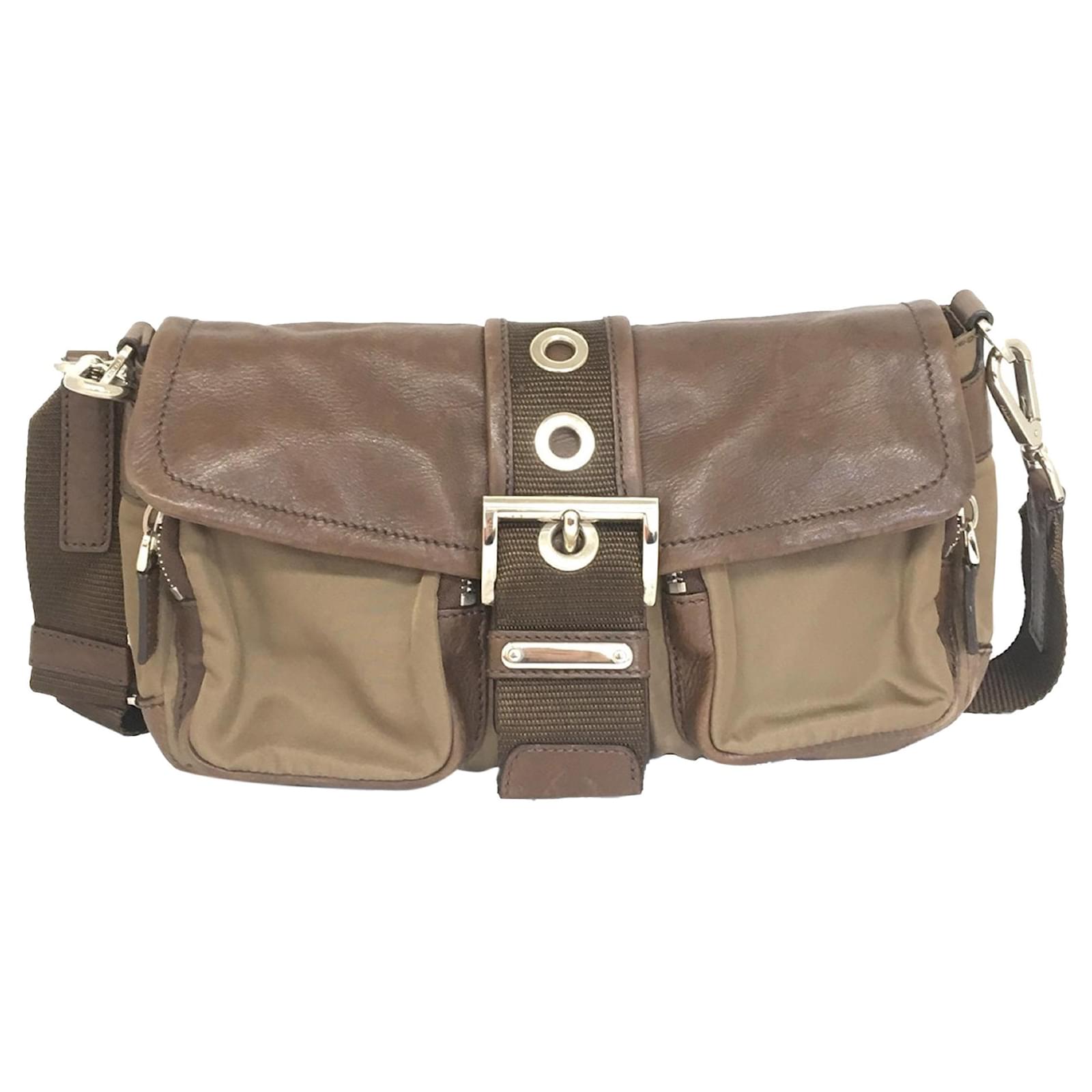 PRADA Hand Bag Nylon Brown Auth ep1073 ref.994813 - Joli Closet