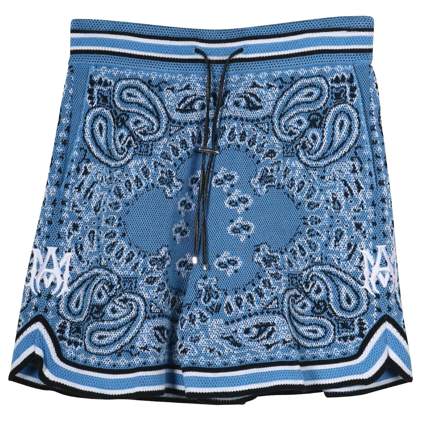 Amiri Men's Bandana Shorts in Light Blue Print Cotton ref.709668 - Joli  Closet