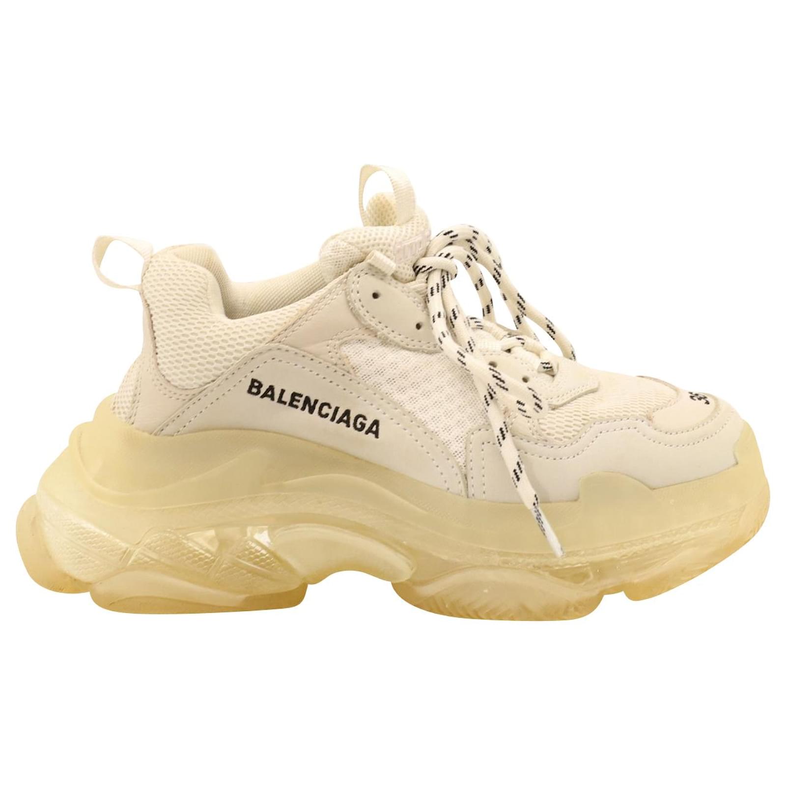 Zapatillas deportivas con suela transparente S de Balenciaga en poliuretano blanco Plástico ref.709787 - Joli Closet