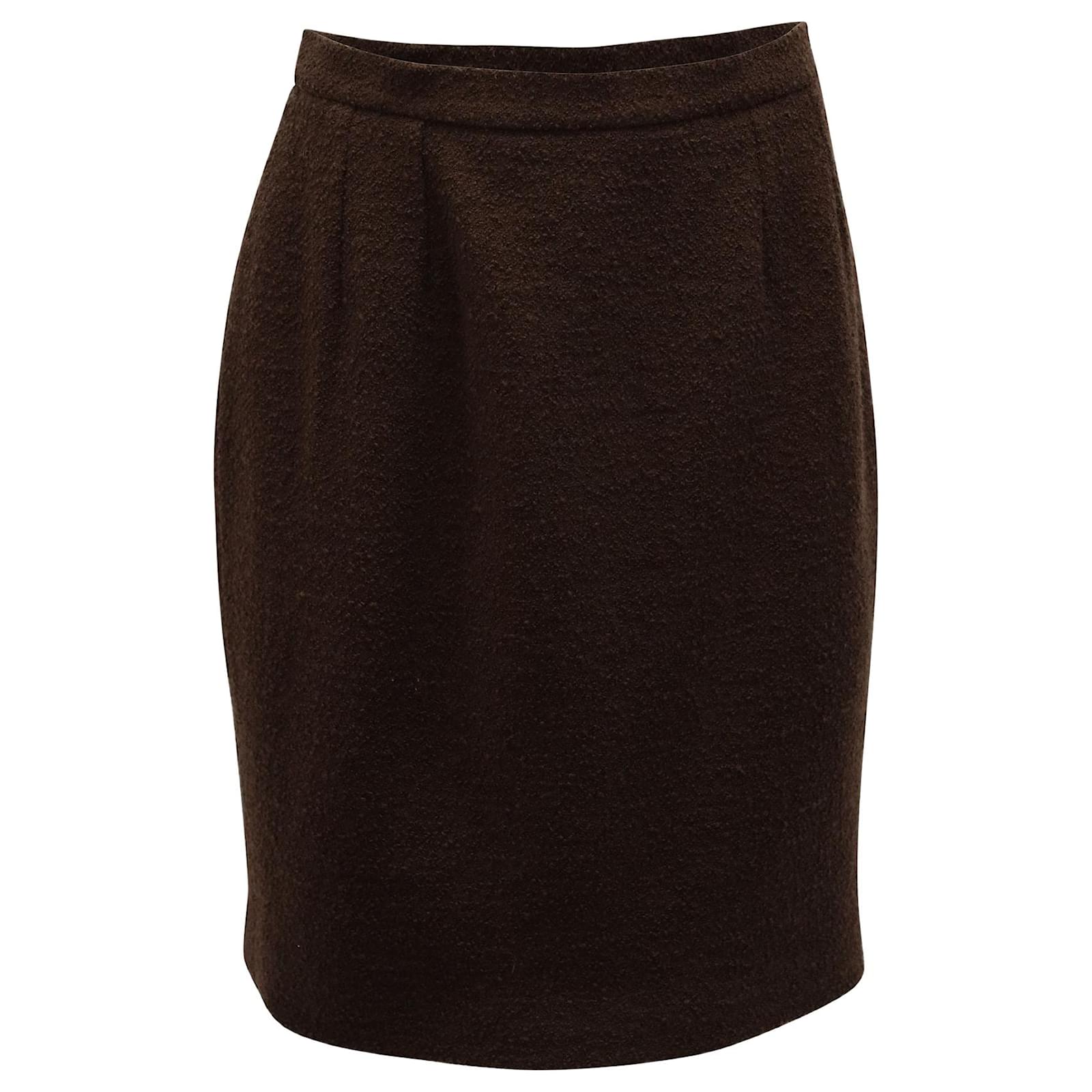 Chanel Pencil Skirt in Brown Wool ref.709868 - Joli Closet