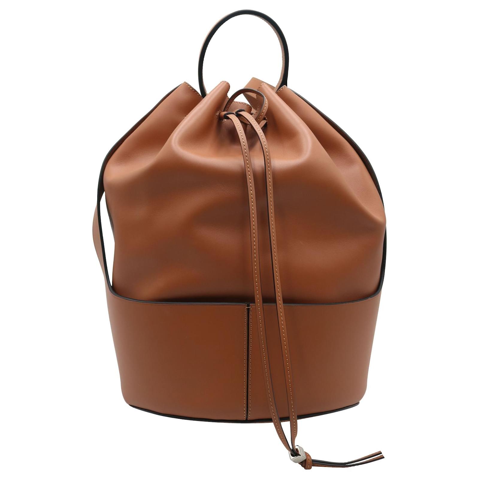 Loewe Balloon Mini Leather Bucket Bag - Brown