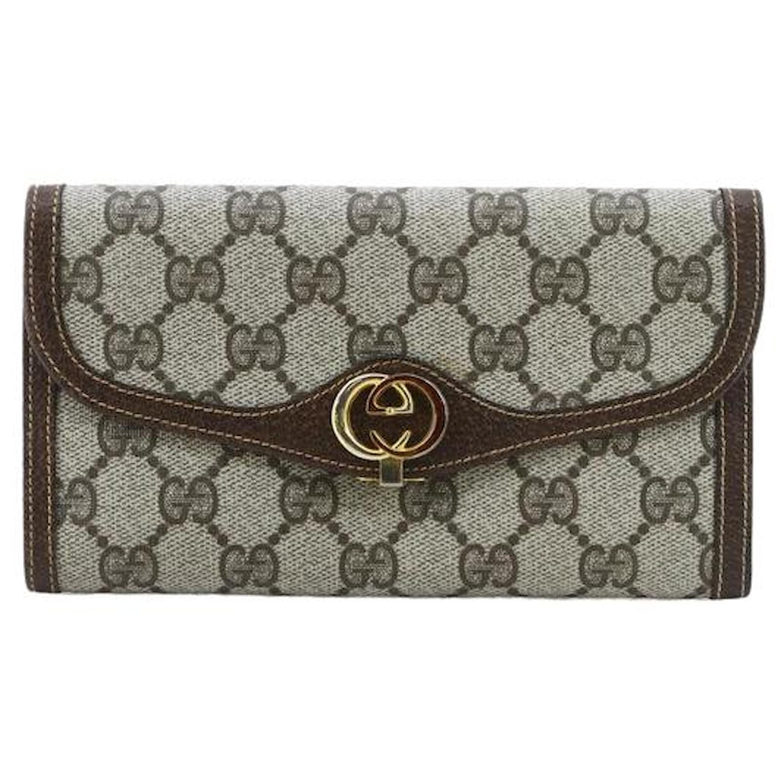 Gucci Wallet on Chain Brown Cloth ref.710387 - Joli Closet