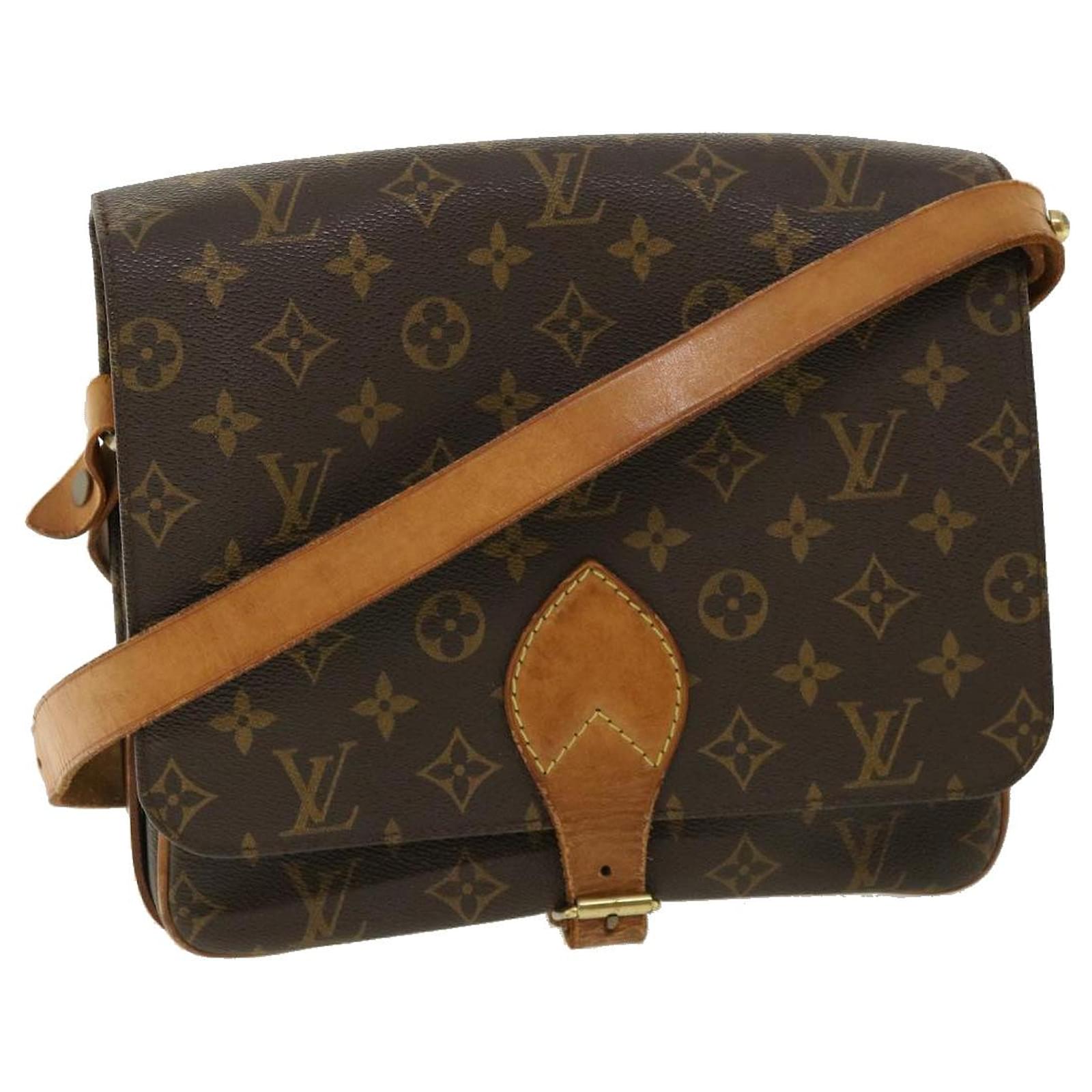 LOUIS VUITTON Monogram Cartouchiere GM Shoulder Bag M51252 LV Auth