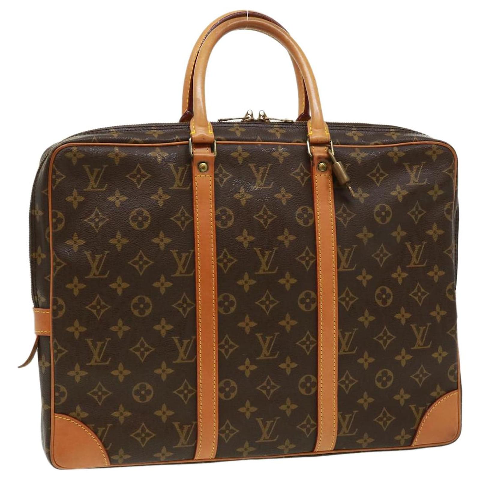 LOUIS VUITTON M53305 Monogram Serviette Fermoir Business bag Briefcase Brown