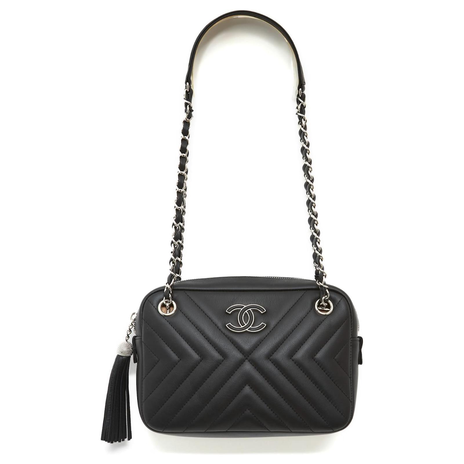 Handbags Chanel Timeless Classic Black Mat Herringbone