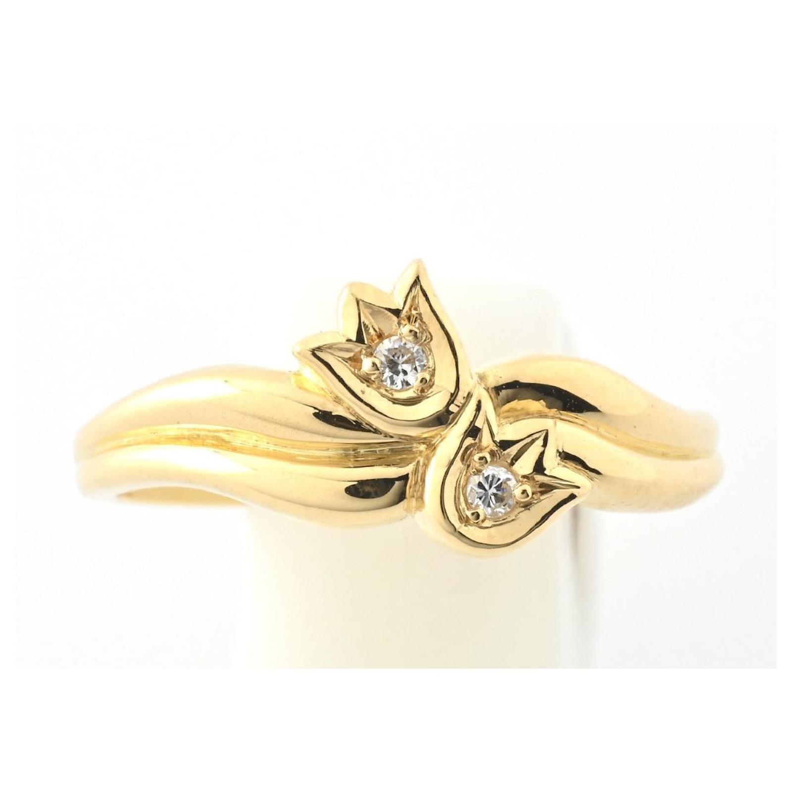 Dior Rose Pré Catelan White Coral Diamond and 18 Carats Yellow Gold Ring   Les Pierres de Julie