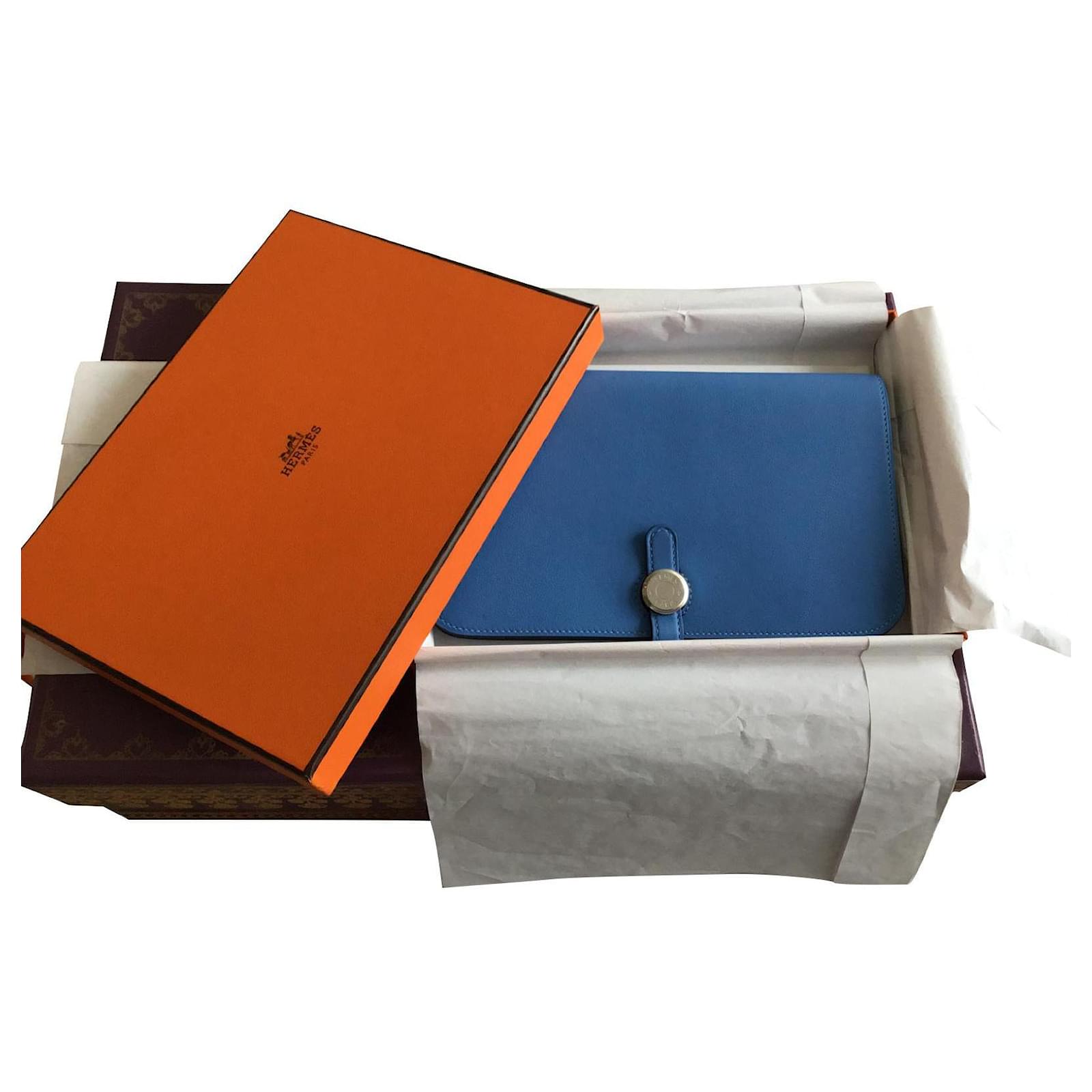 Hermès dogon duo Blue Leather ref.711367 - Joli Closet