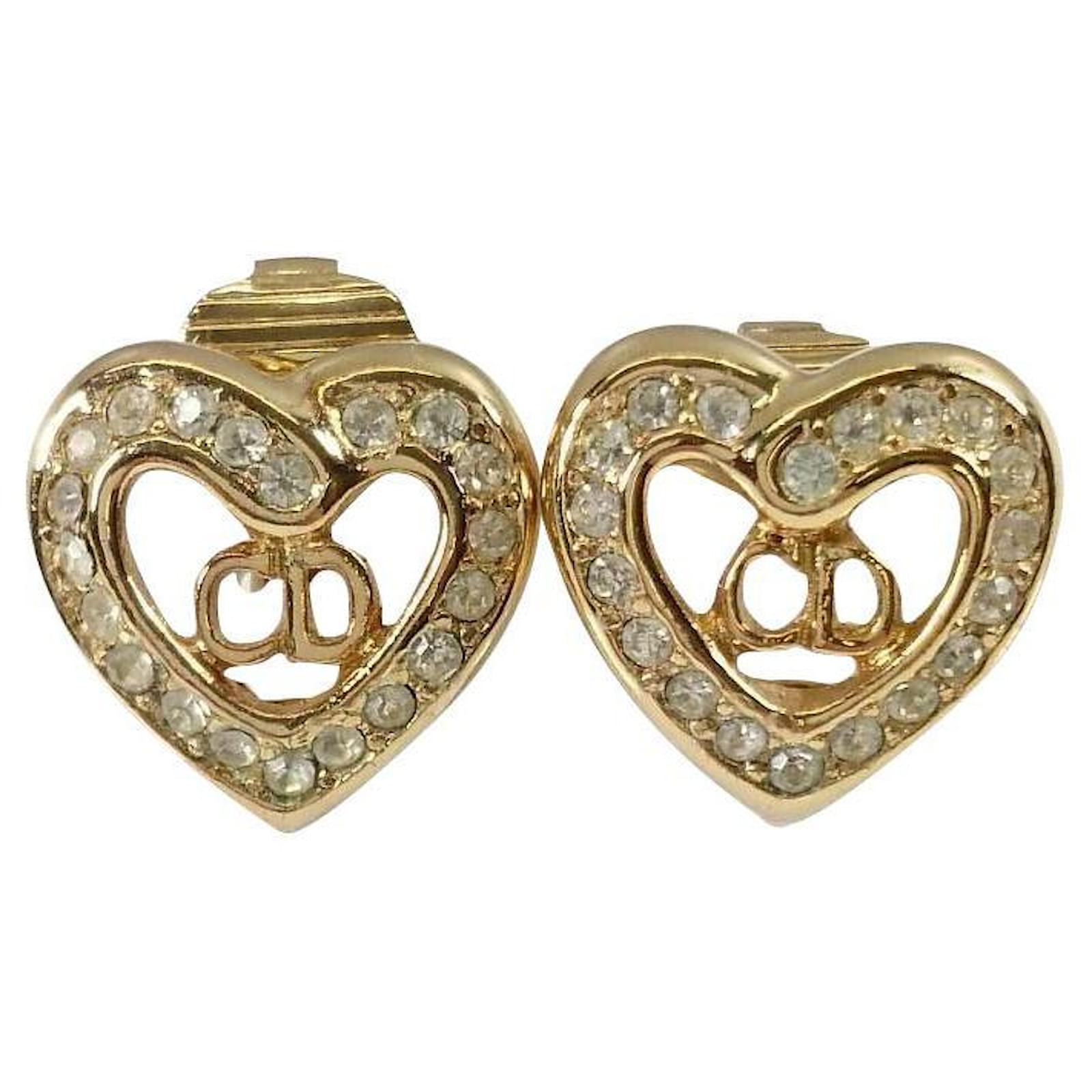 **Christian Dior earring Golden Goldplated ref.711530 Joli Closet
