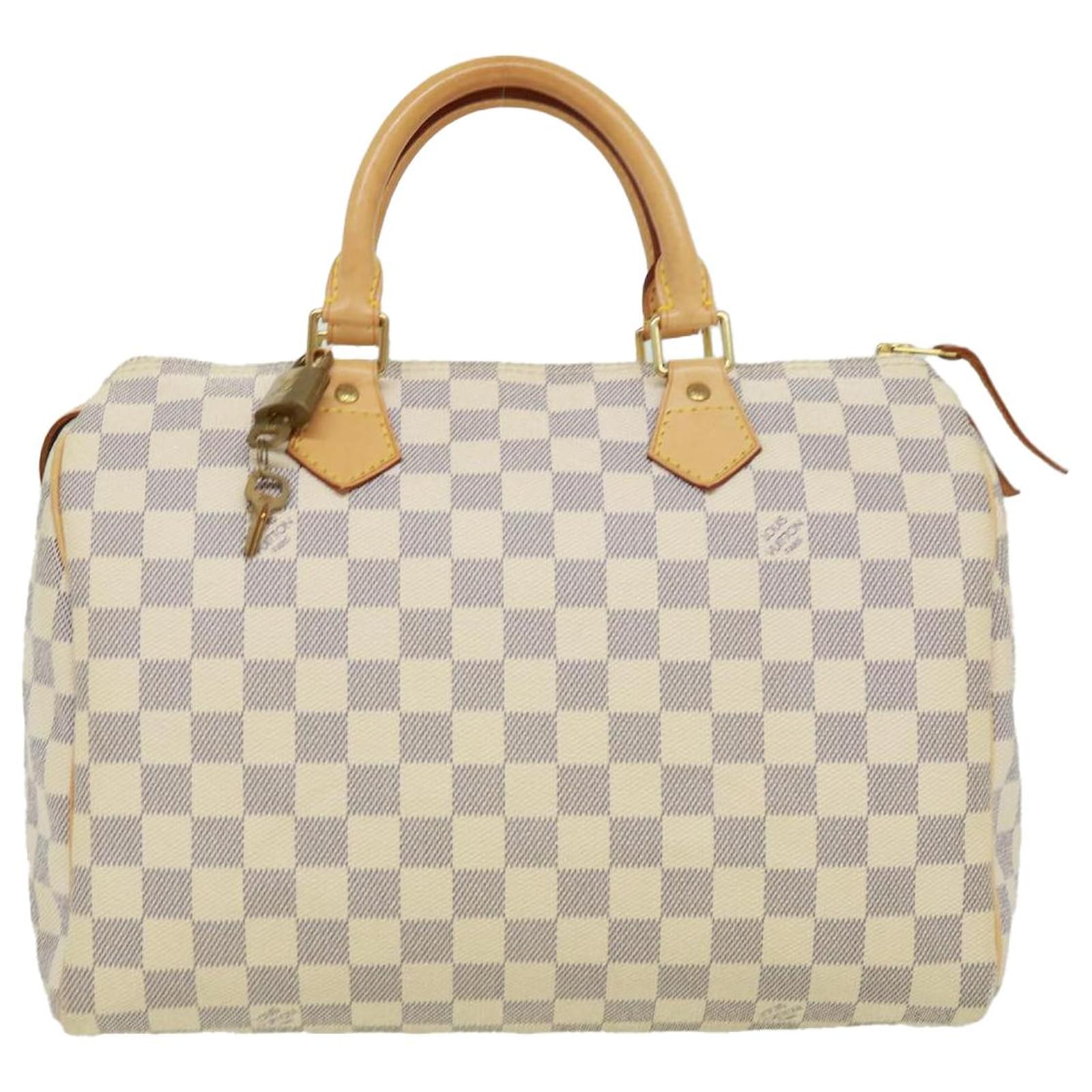 Louis Vuitton Speedy 25 White Cloth ref.138476 - Joli Closet